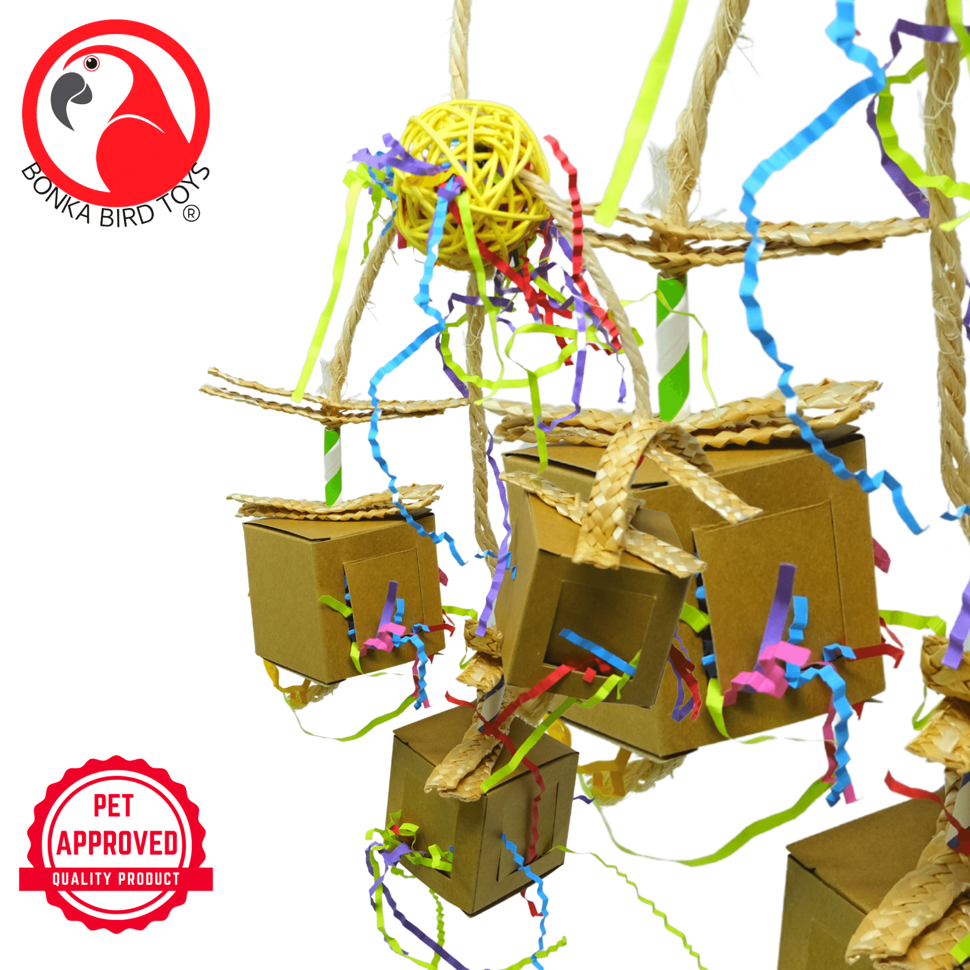 2635 Peekaboo Trio - Bonka Bird Toys