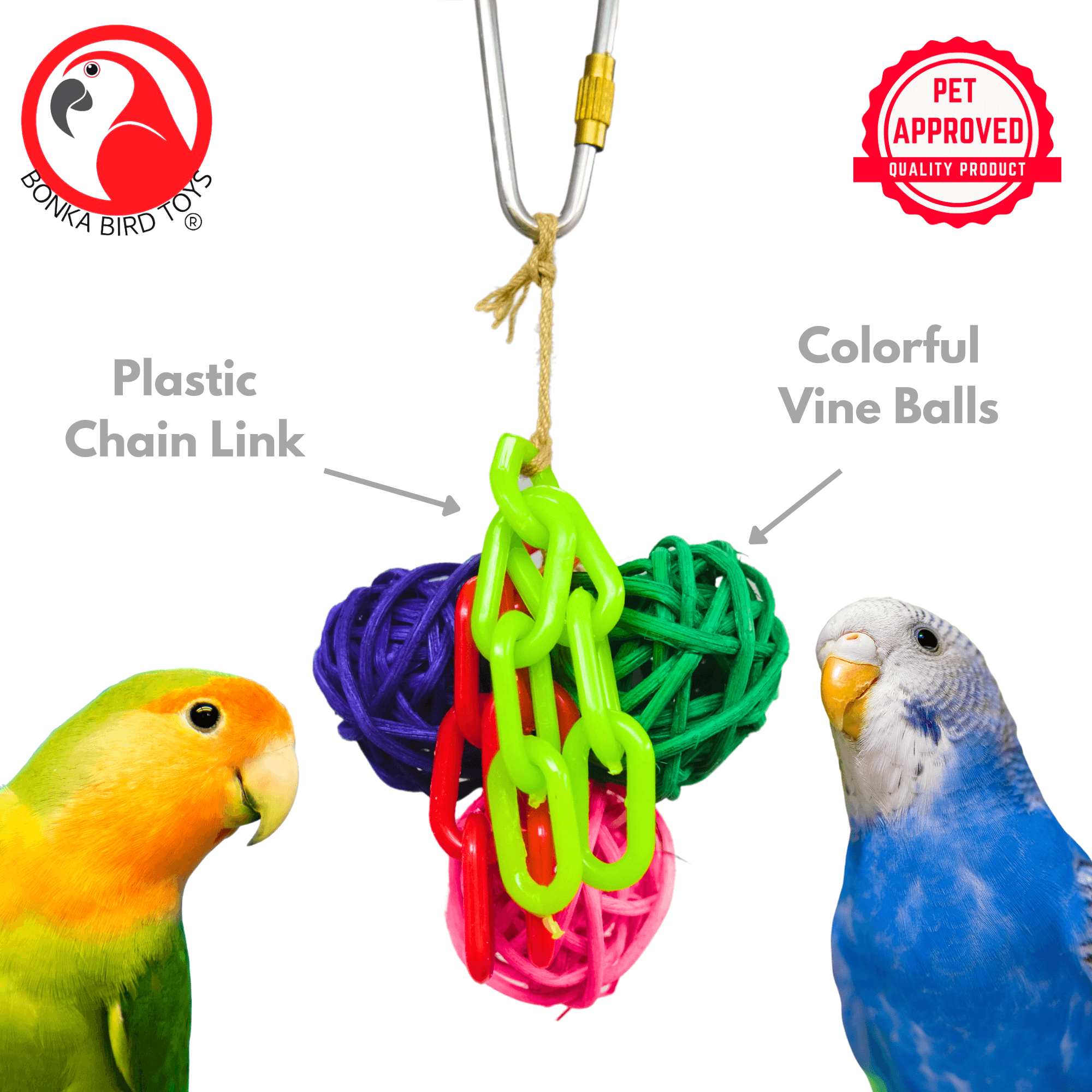 2623 Mini Vine Ball Bundle - BOGO BUNDLE BUY ONE GET ONE FREE! - Bonka Bird Toys