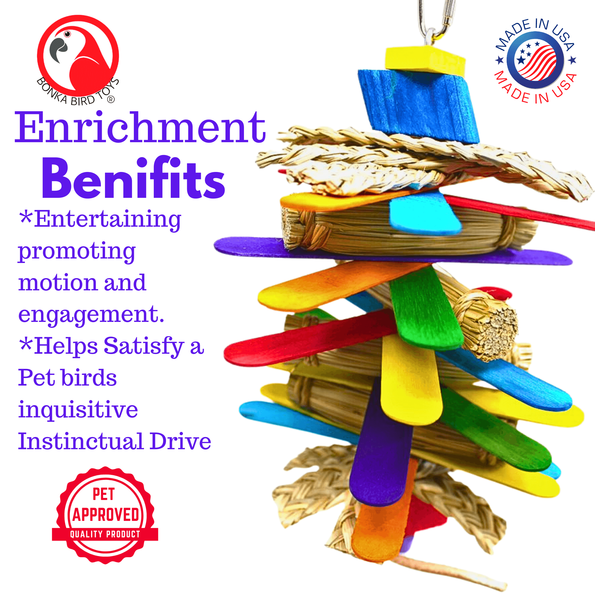 1921 Husky Fan - Bonka Bird Toys