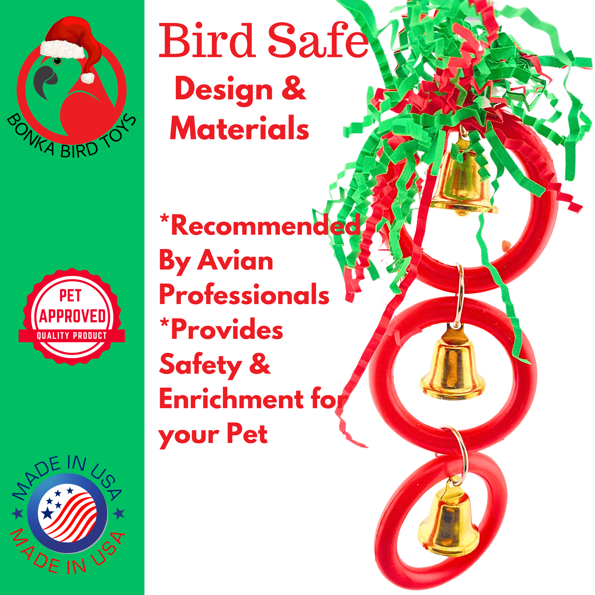 2768 Christmas Jolly Trio - Bonka Bird Toys