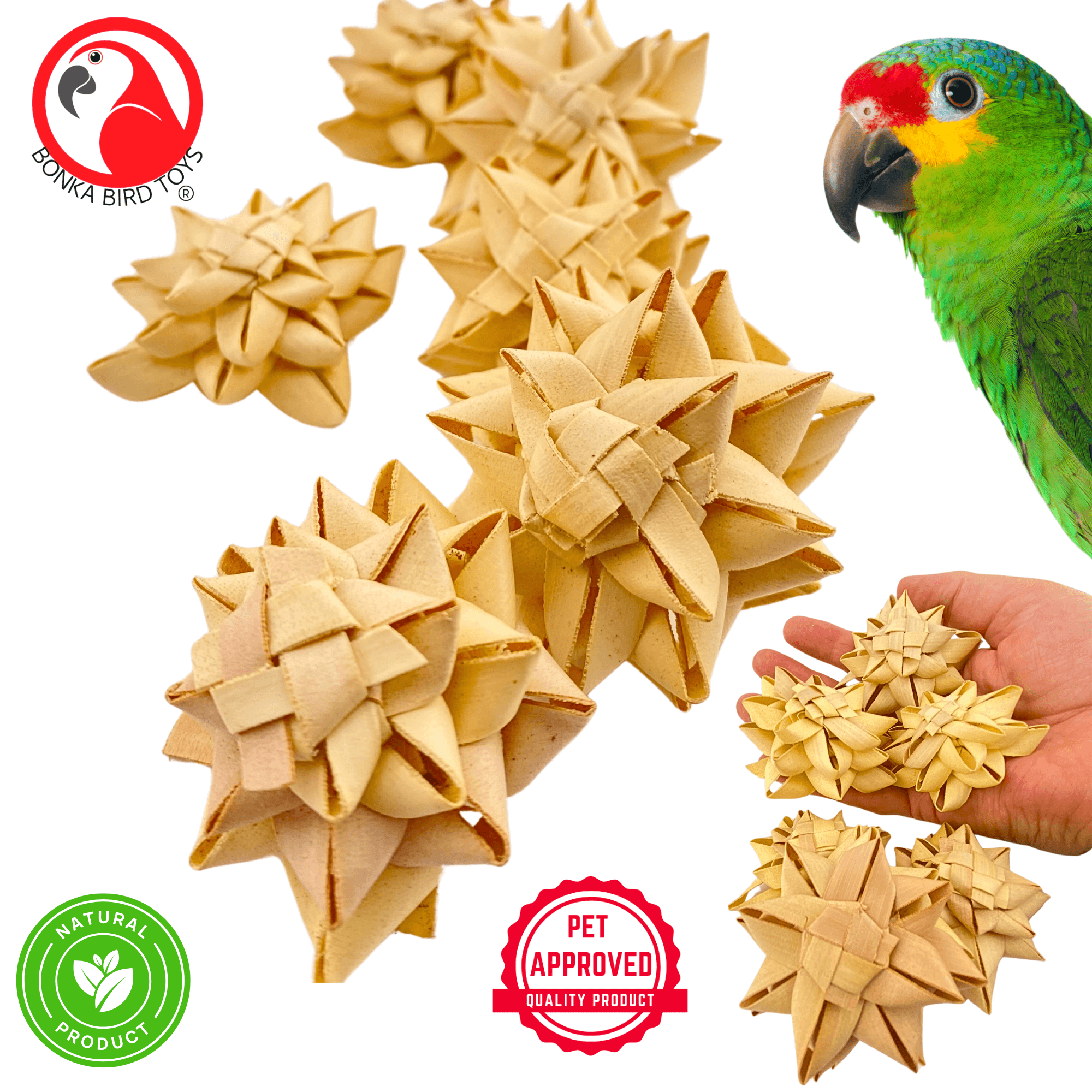 3821 Pk6 Medium Palm Flower - Bonka Bird Toys