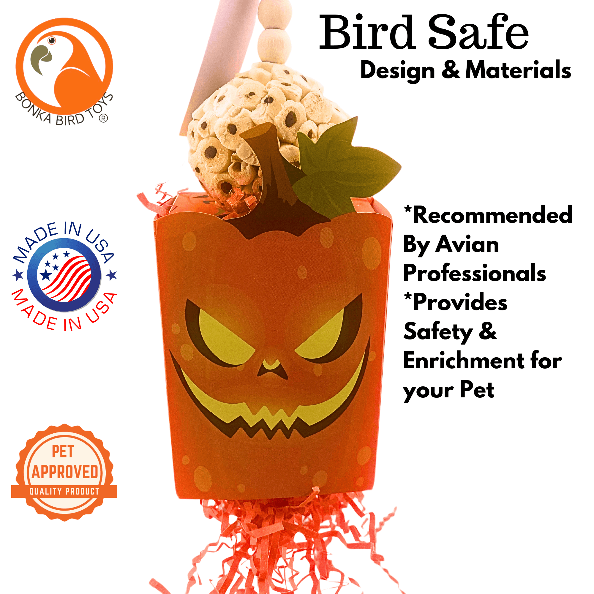 2684 Halloween Pumpkin Box - Bonka Bird Toys