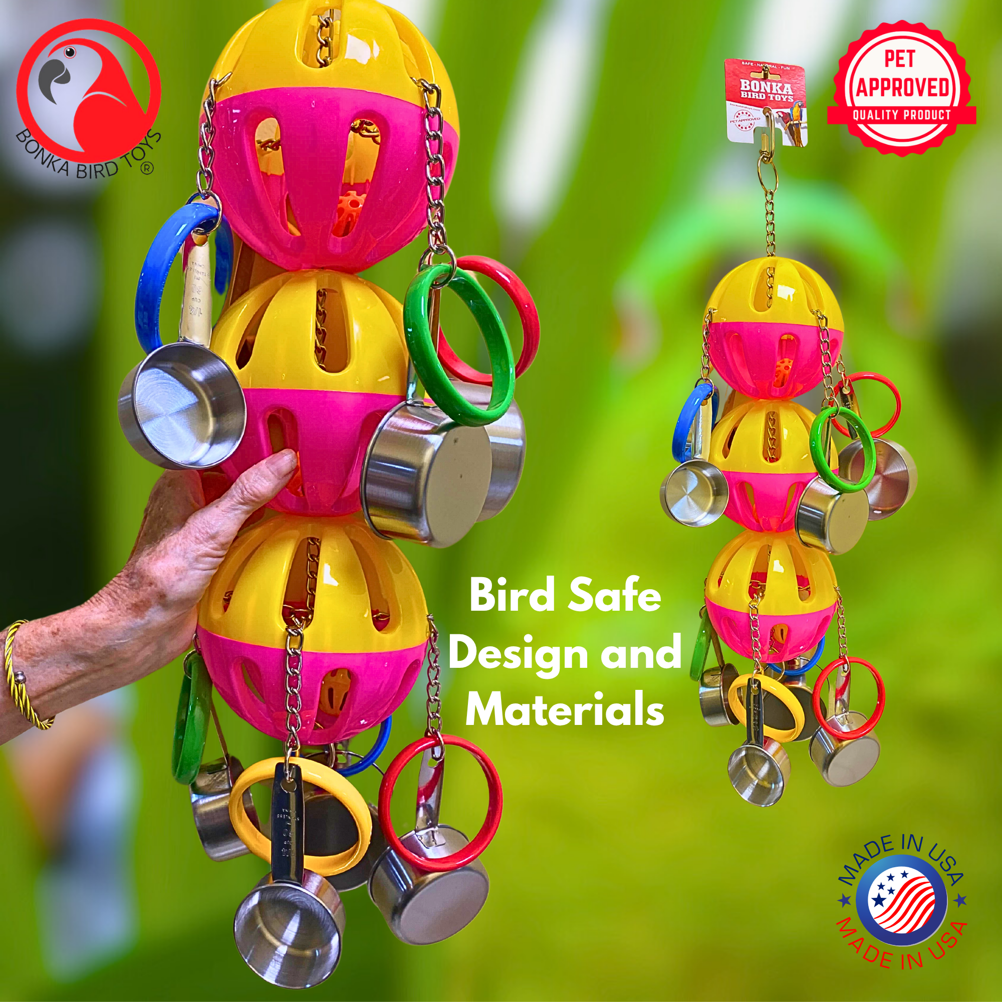 1429 Huge Triple Tuff Pot - Bonka Bird Toys