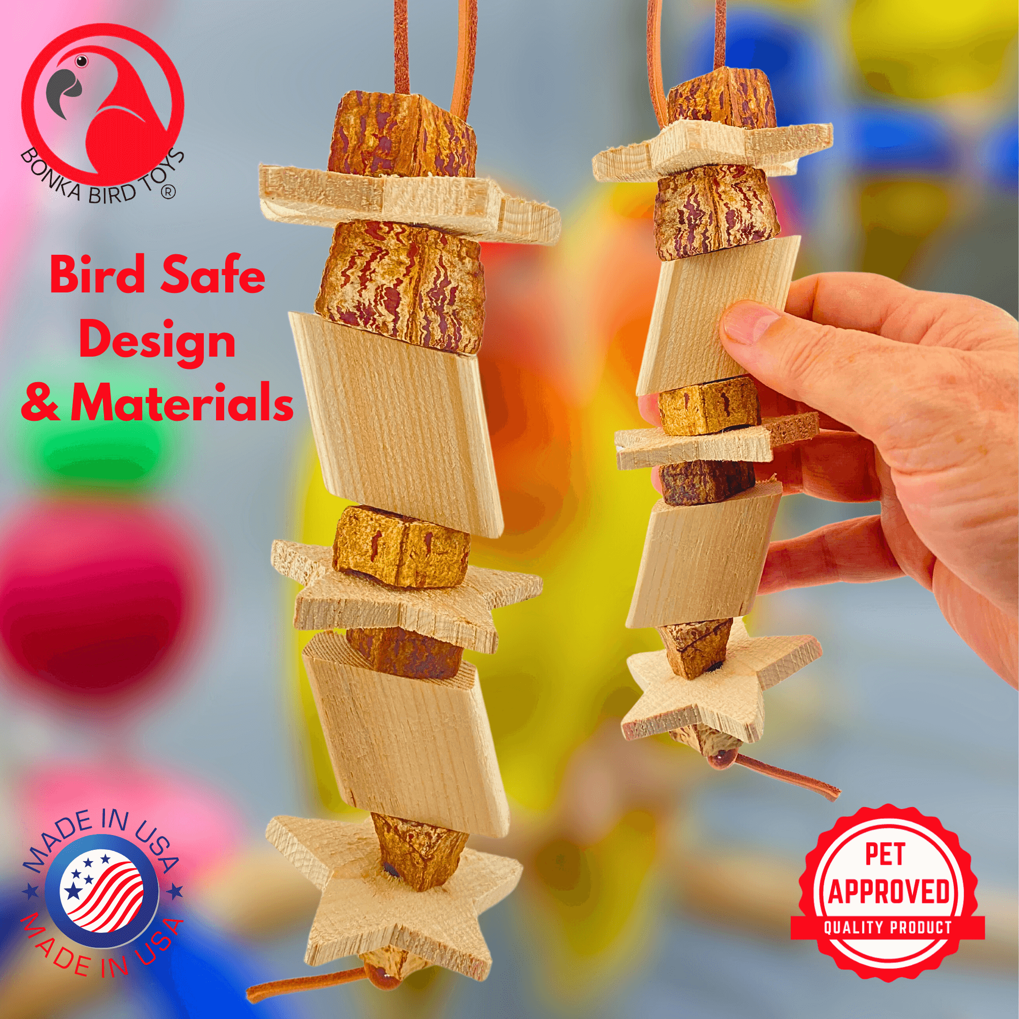 1123 Star Stack Chewer - Bonka Bird Toys