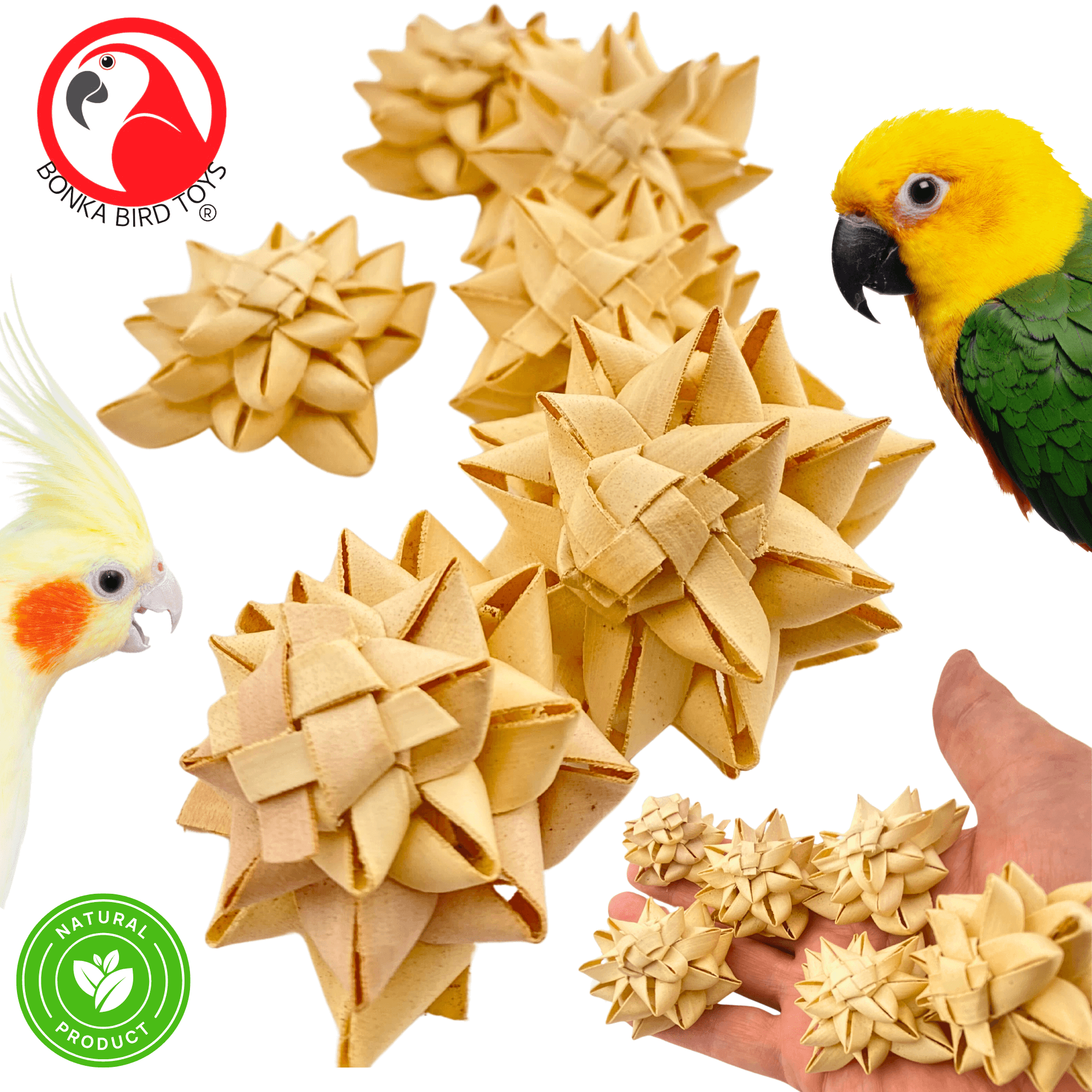 3373 Pk6 Small Palm Flower - Bonka Bird Toys