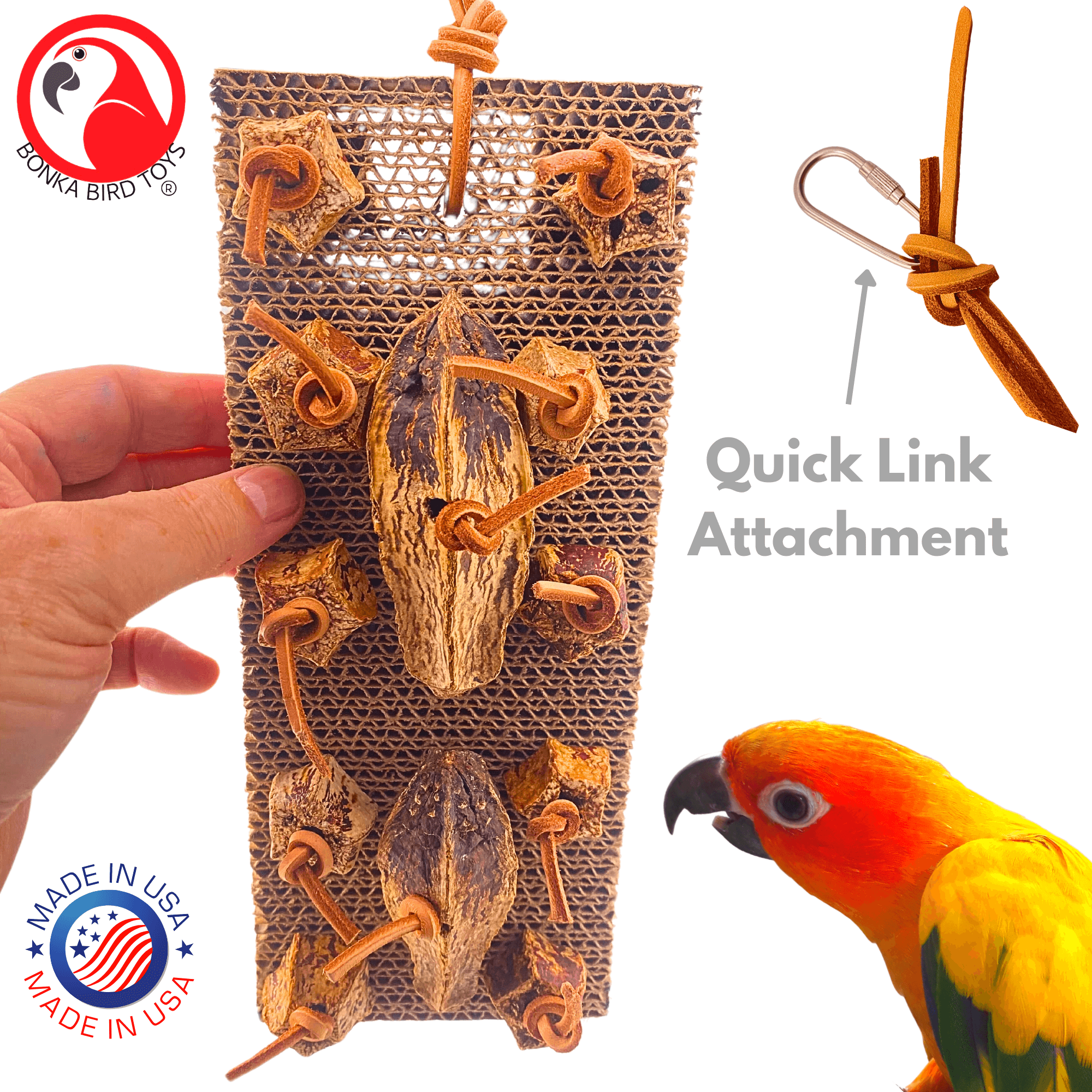 1423 Mahogany Munch Board - Bonka Bird Toys