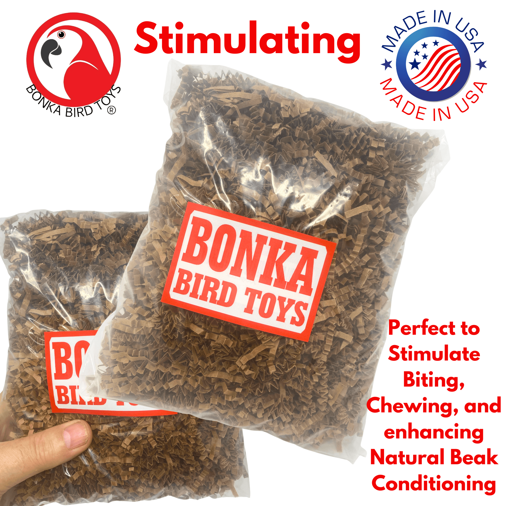 1574 Natural Crinkle Paper - Bonka Bird Toys