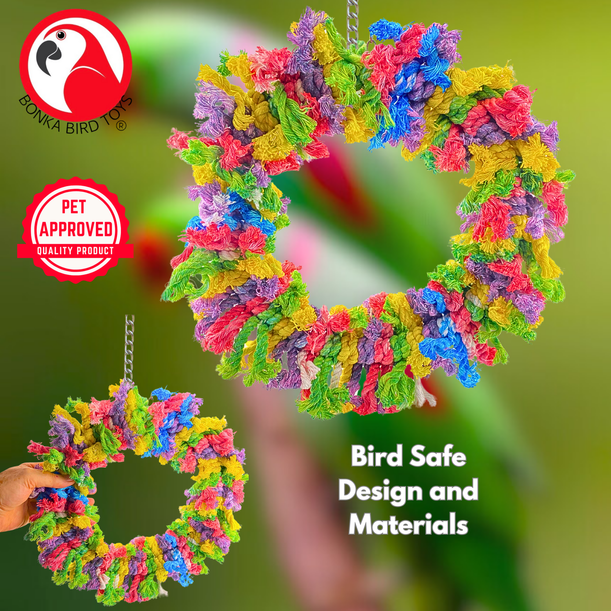 994 Fiesta Fluff Ring - Bonka Bird Toys
