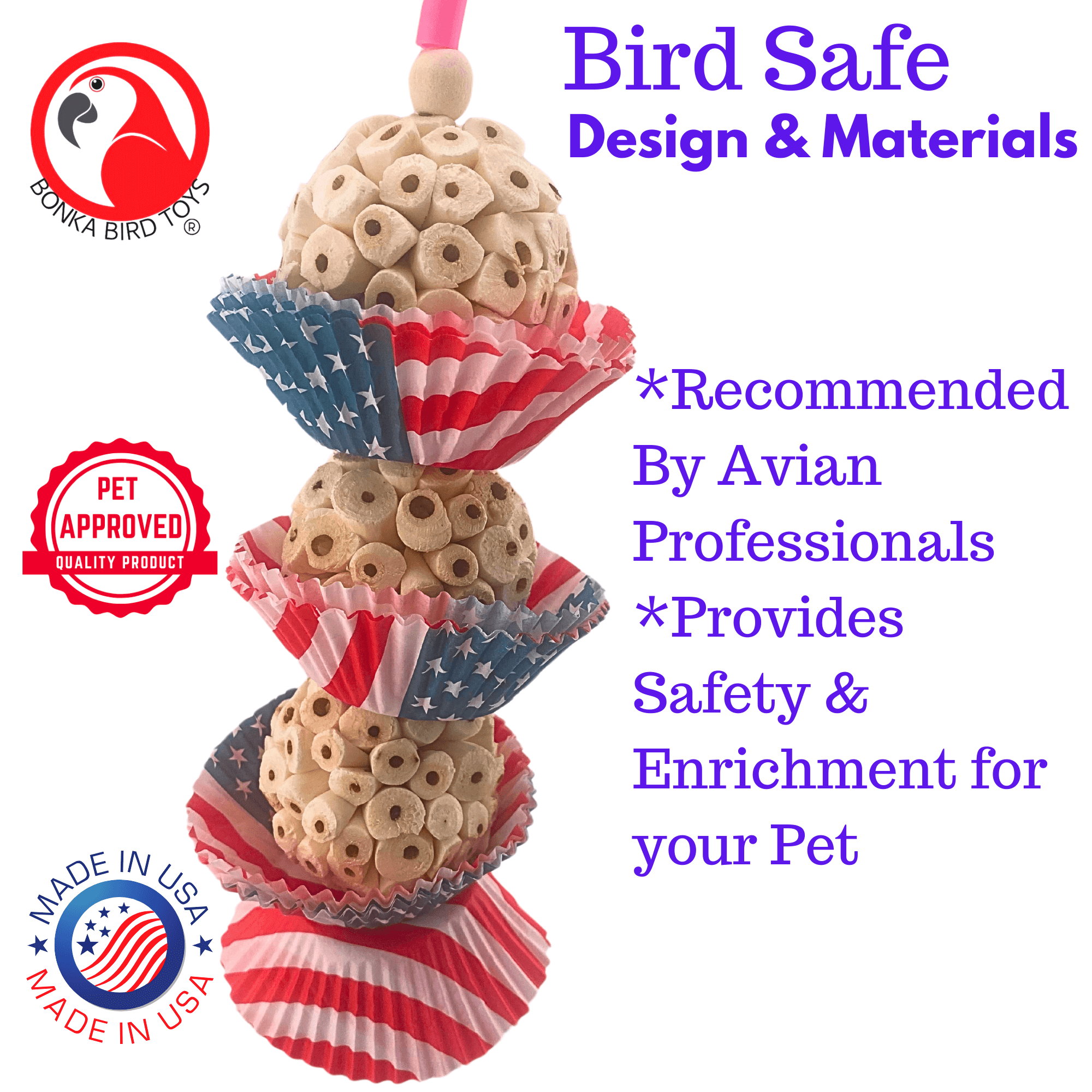 2027 USA Three Cake - Bonka Bird Toys