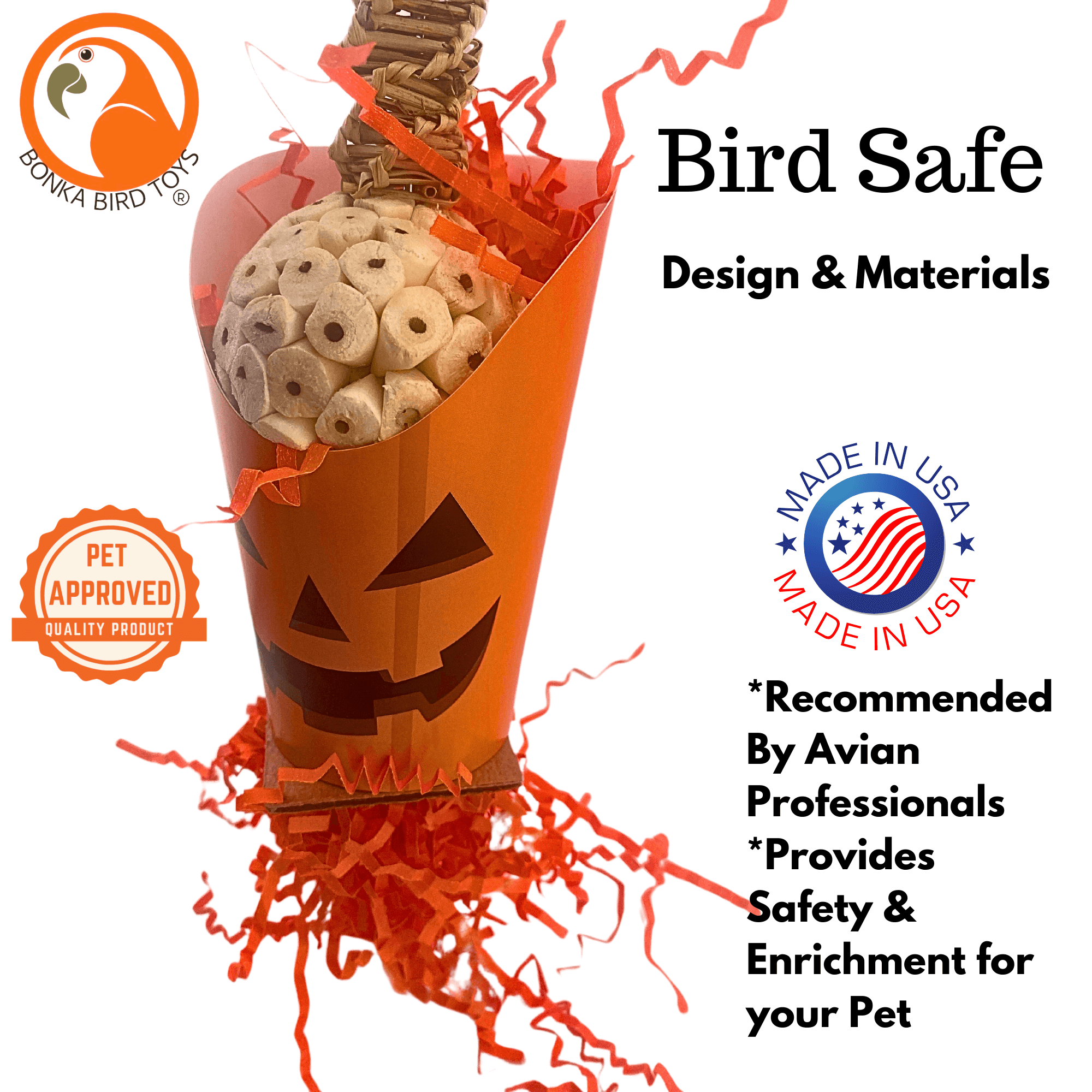 2705 Halloween Pumpkin Cup - Bonka Bird Toys
