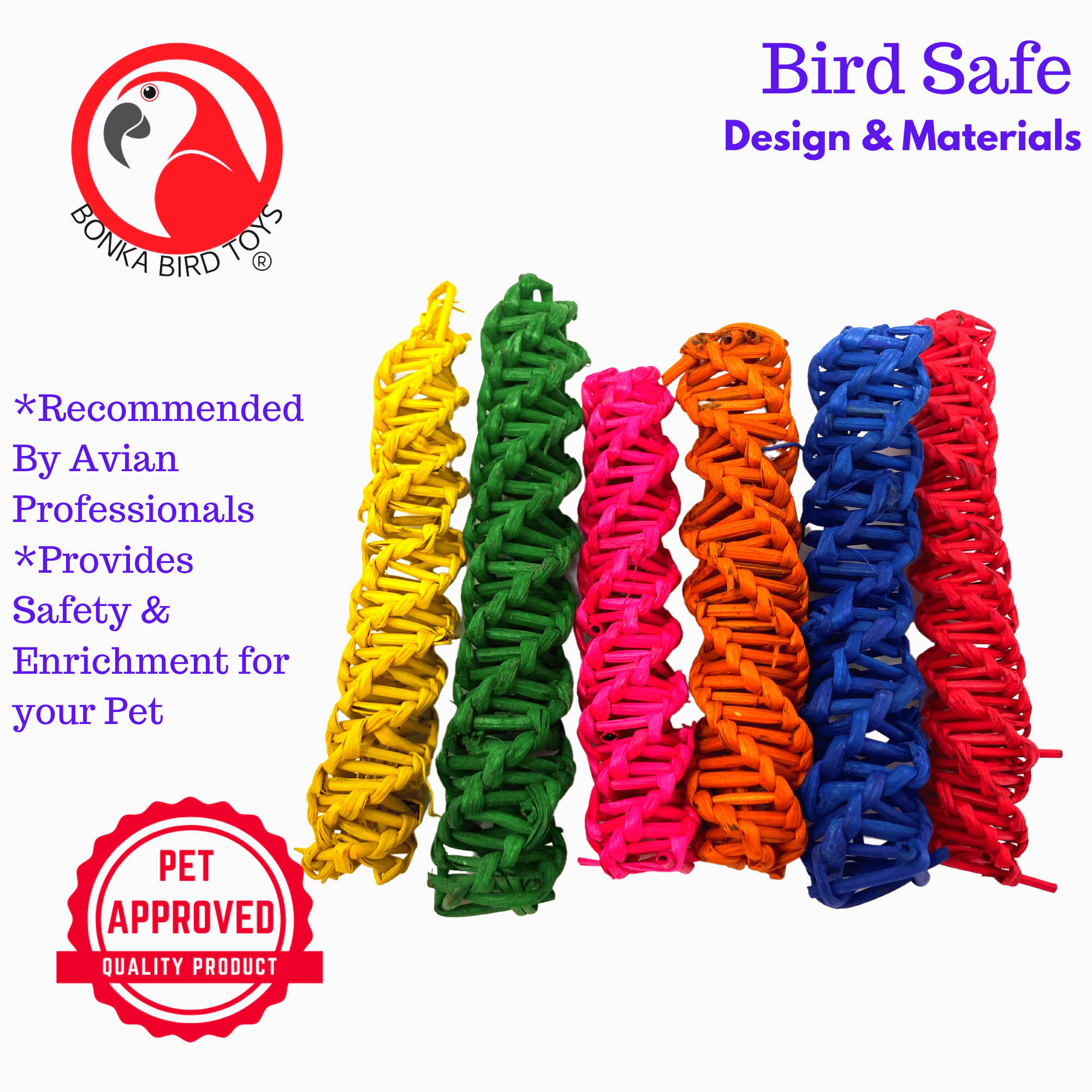2516 Medium Colored Vine Ladders - Bonka Bird Toys