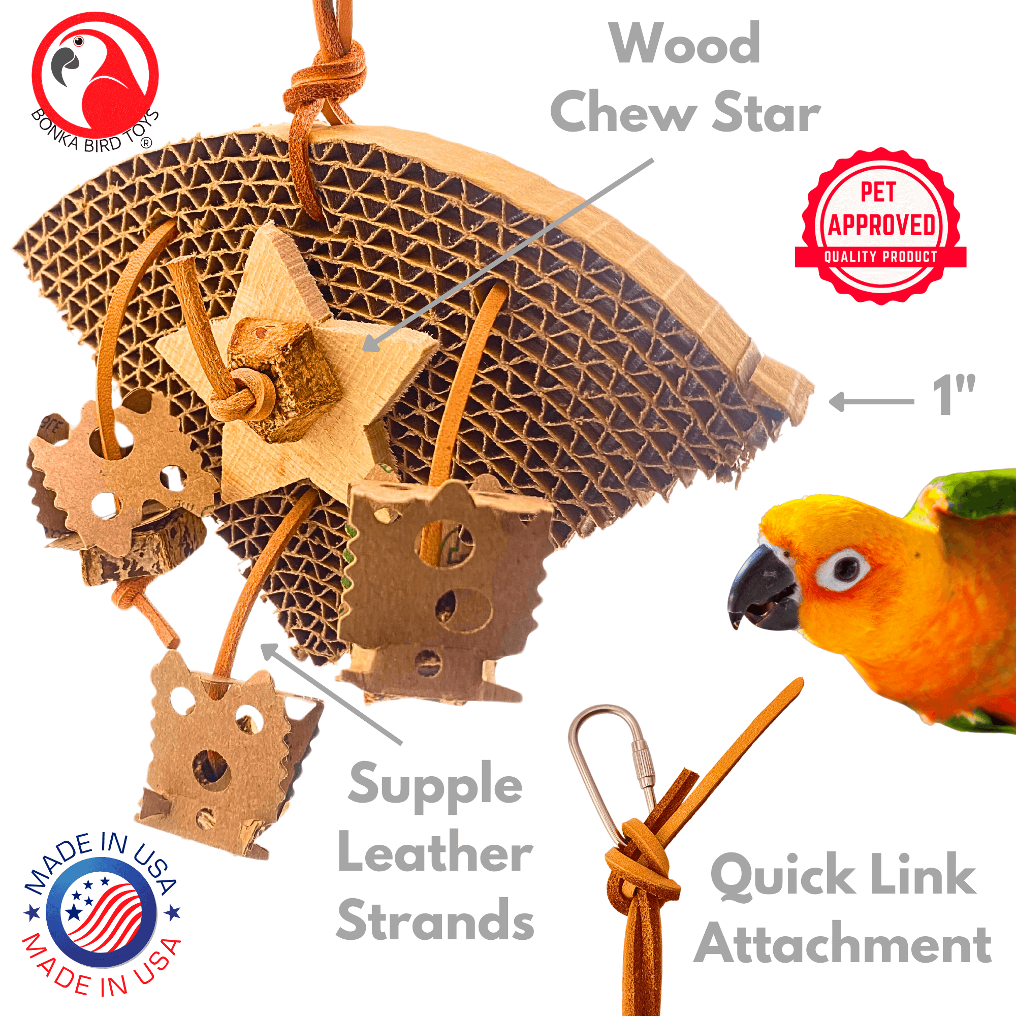 1418 Natural Chomp Slice - Bonka Bird Toys