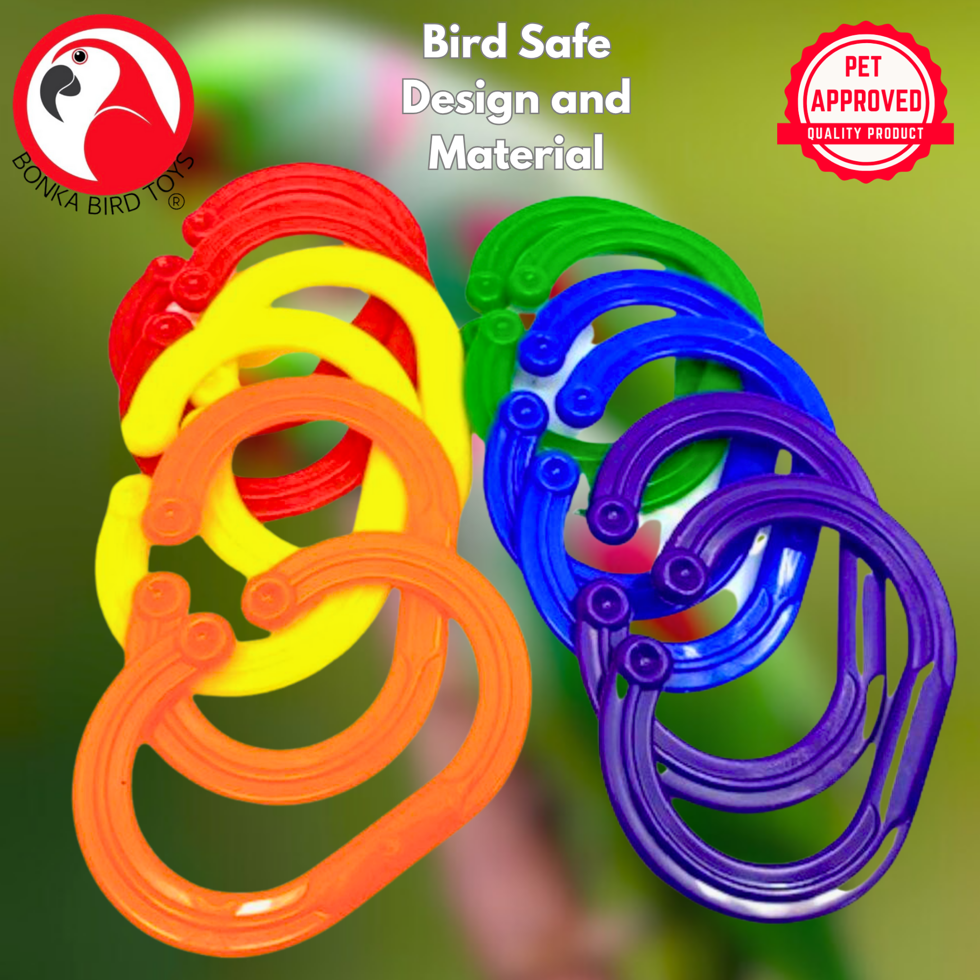 Large Plastic Jumbo "C" Links - Bonka Bird Toys