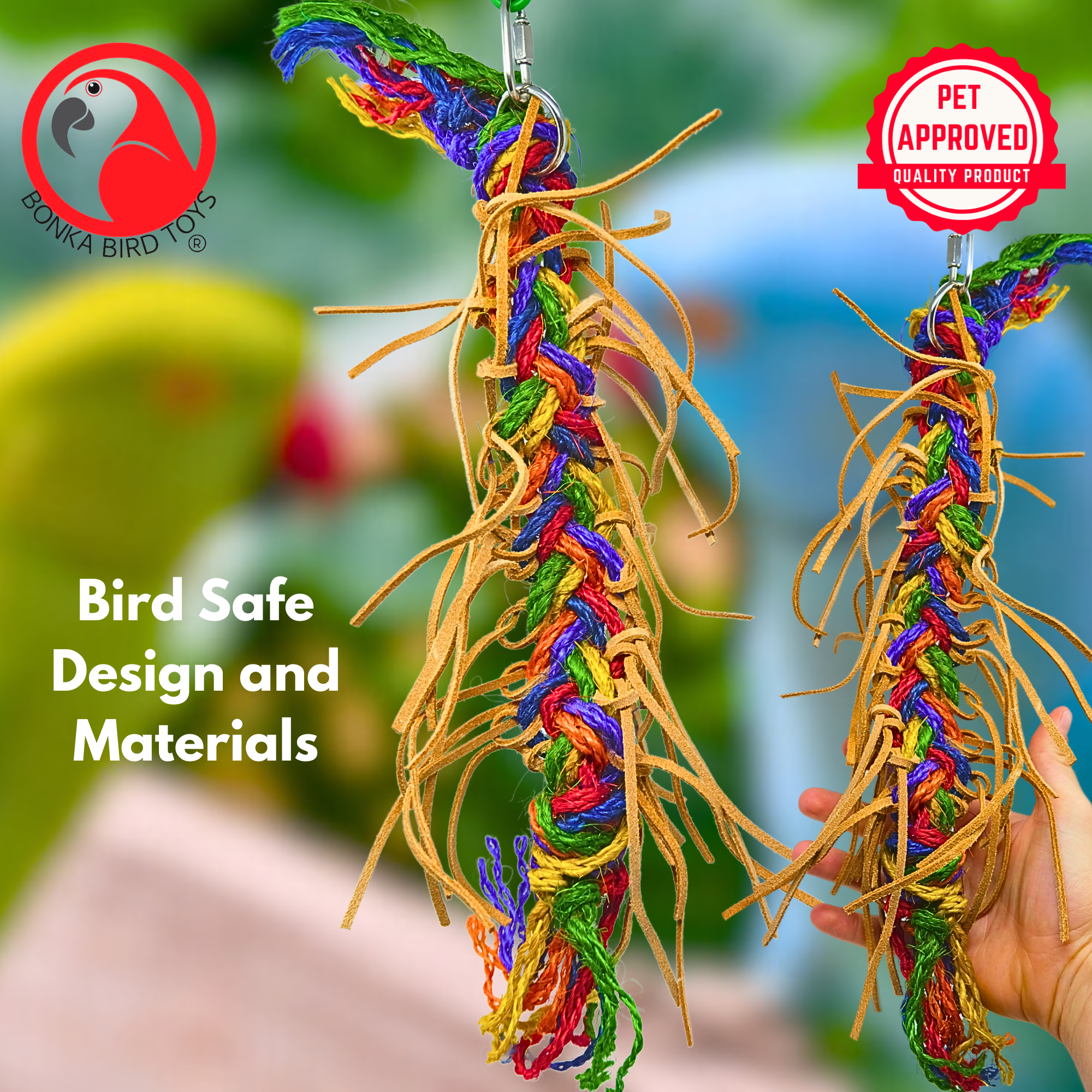 2629 Large Leather Braid - Bonka Bird Toys