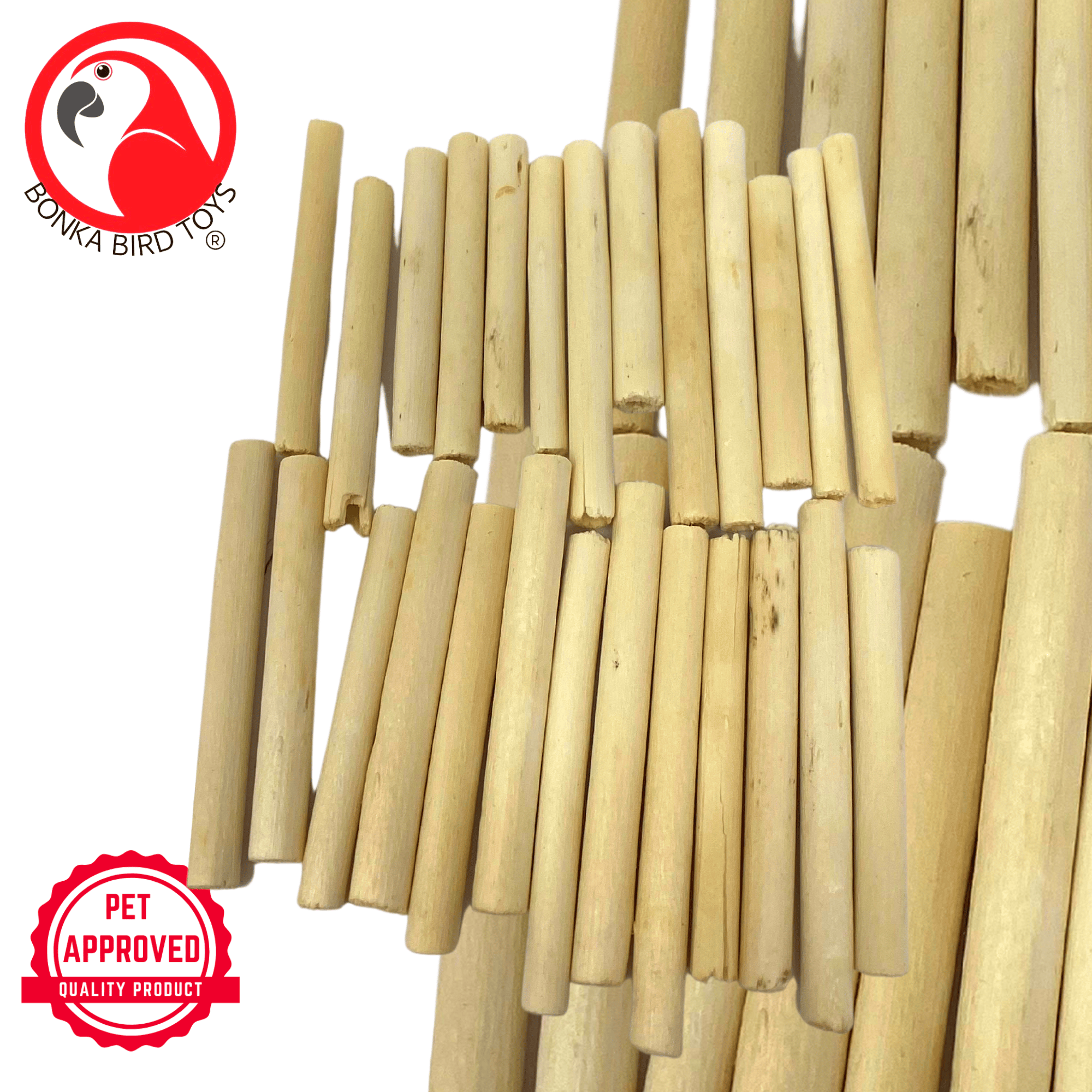 2943 PK24 2" Natural Jute Sticks - Bonka Bird Toys