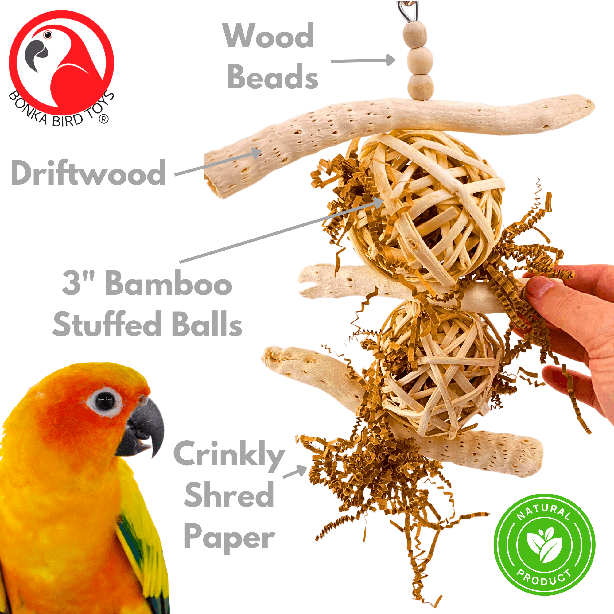 1034 Driftwood Forage Tower - Bonka Bird Toys