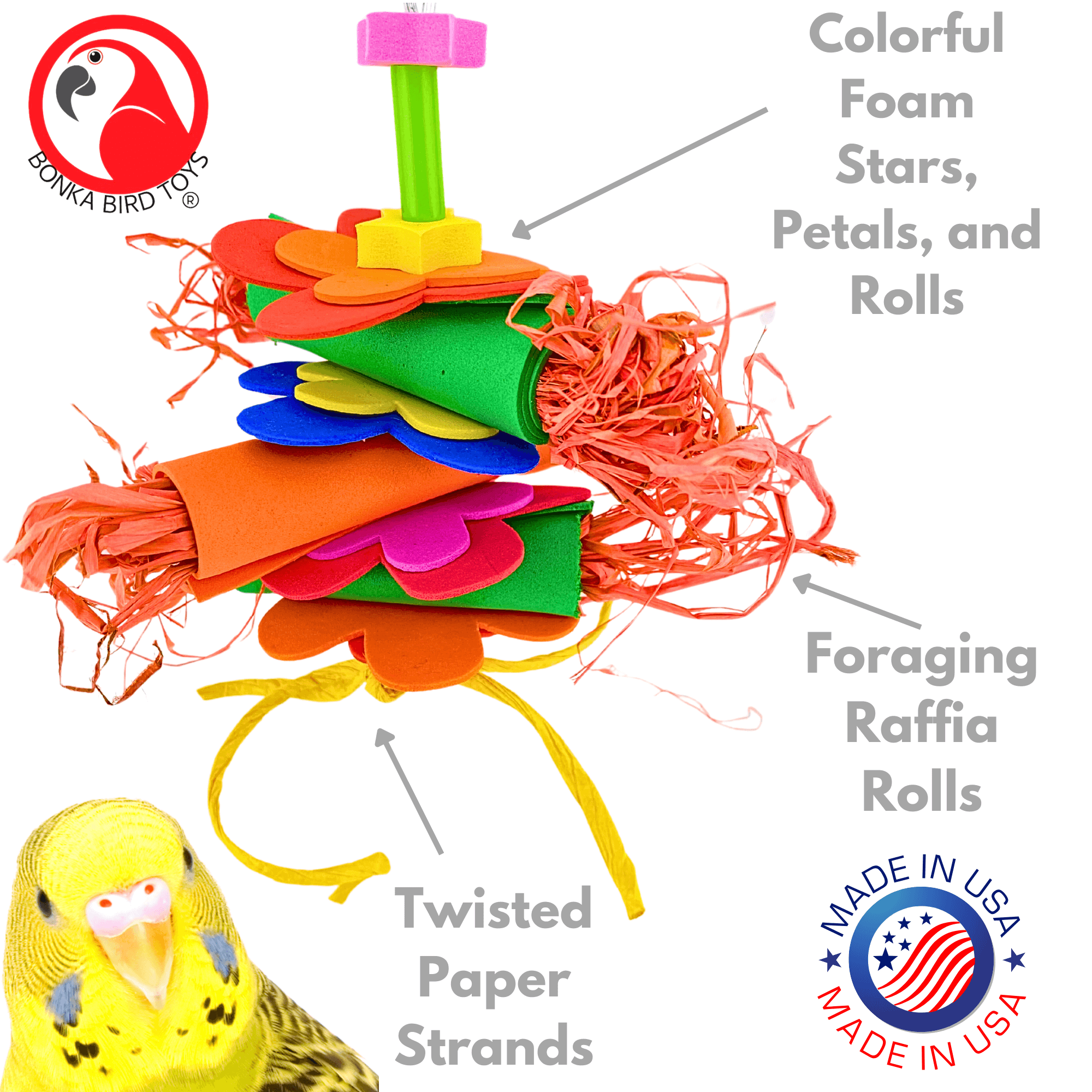 1102 Small Foam Roller - Bonka Bird Toys