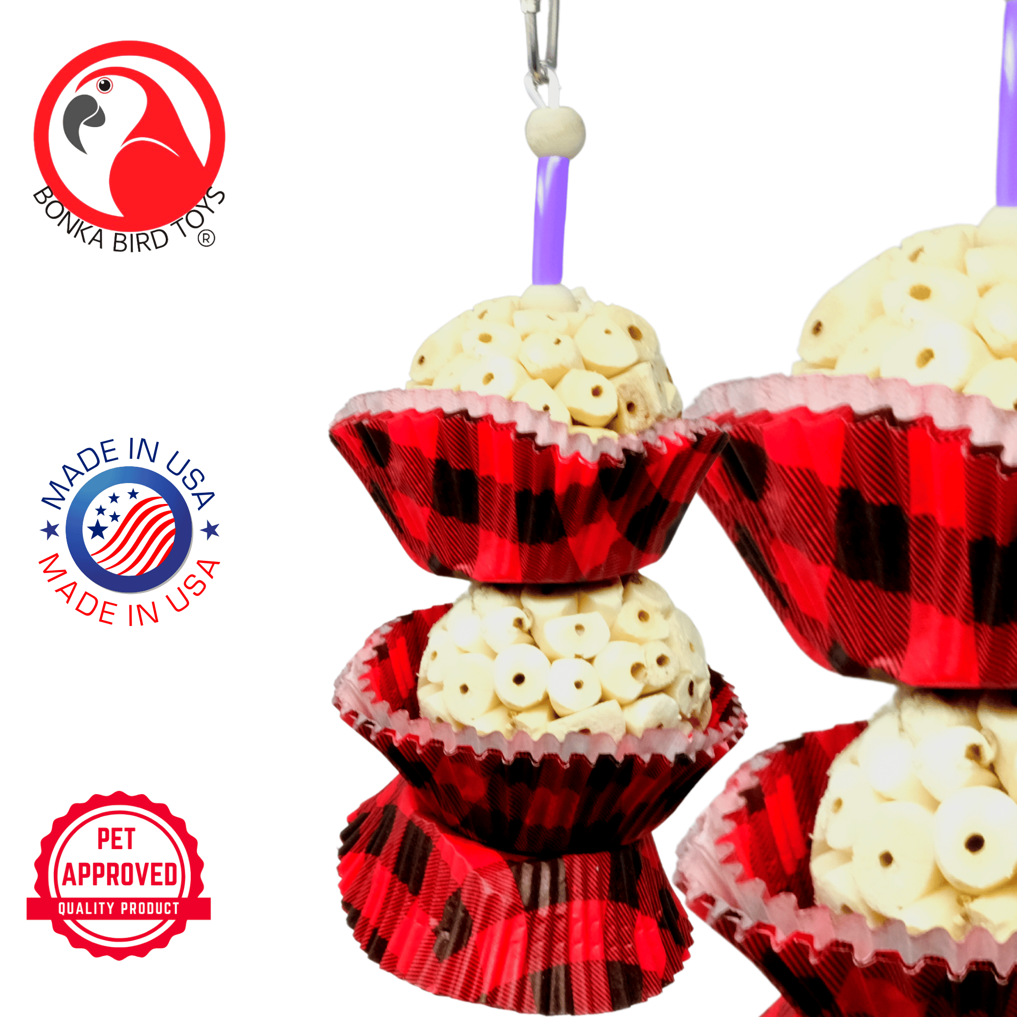 1932CT Tartan Two Cake - Bonka Bird Toys