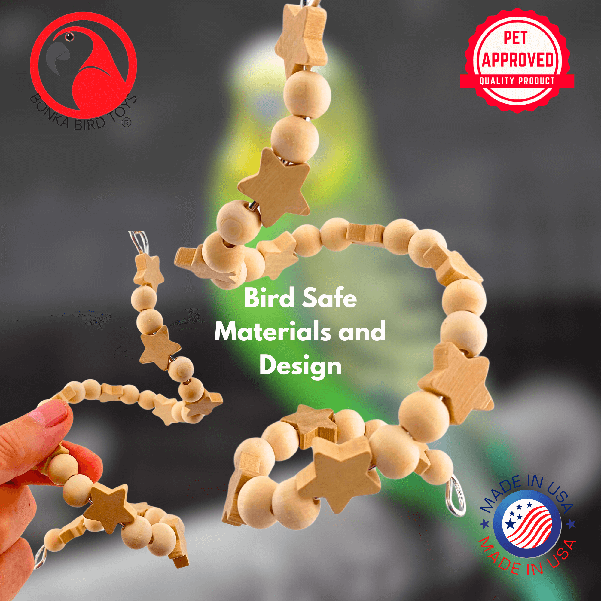 1191 Natural Starry Spiral - Bonka Bird Toys