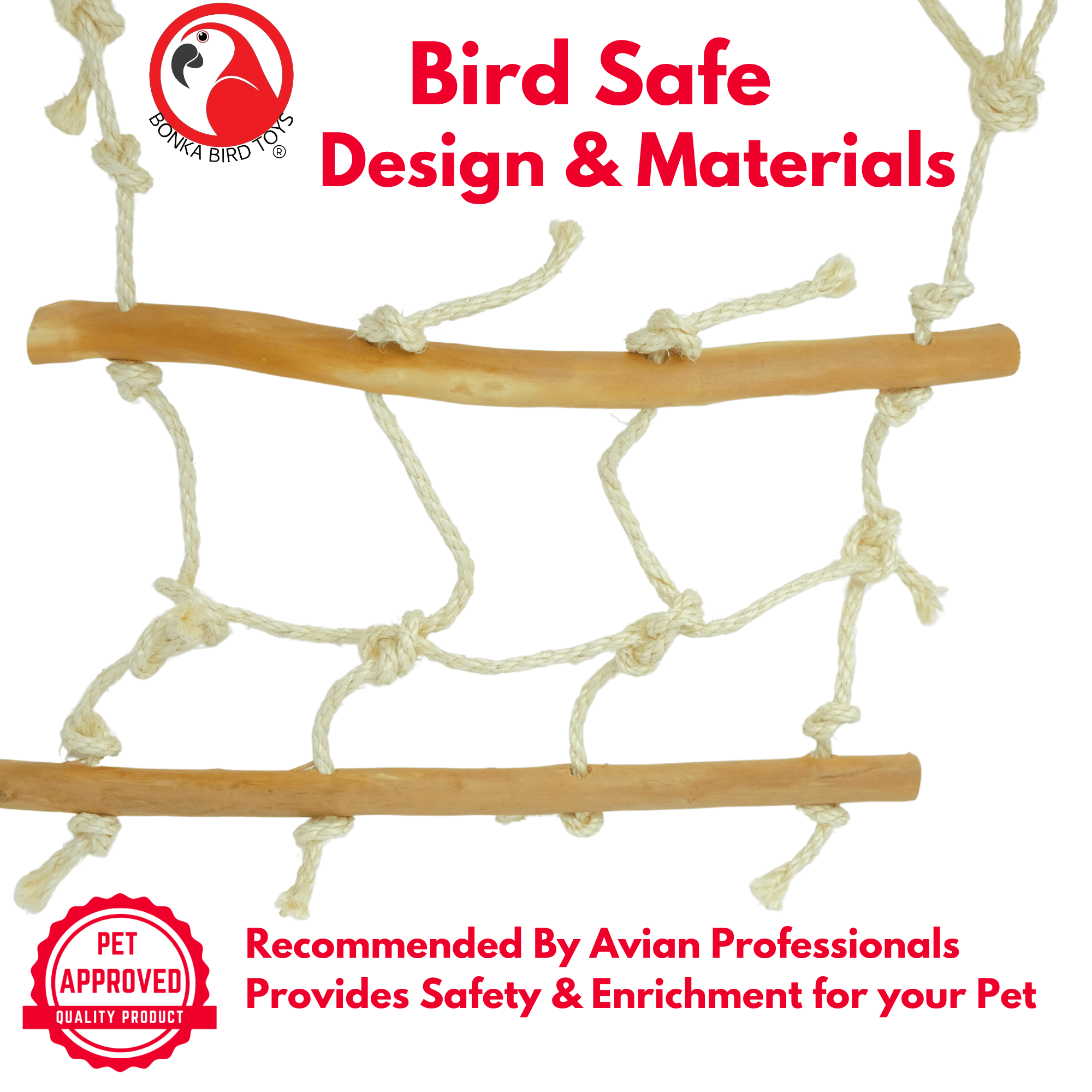 2666 X-Small Sisal Java Cargo Net - Bonka Bird Toys