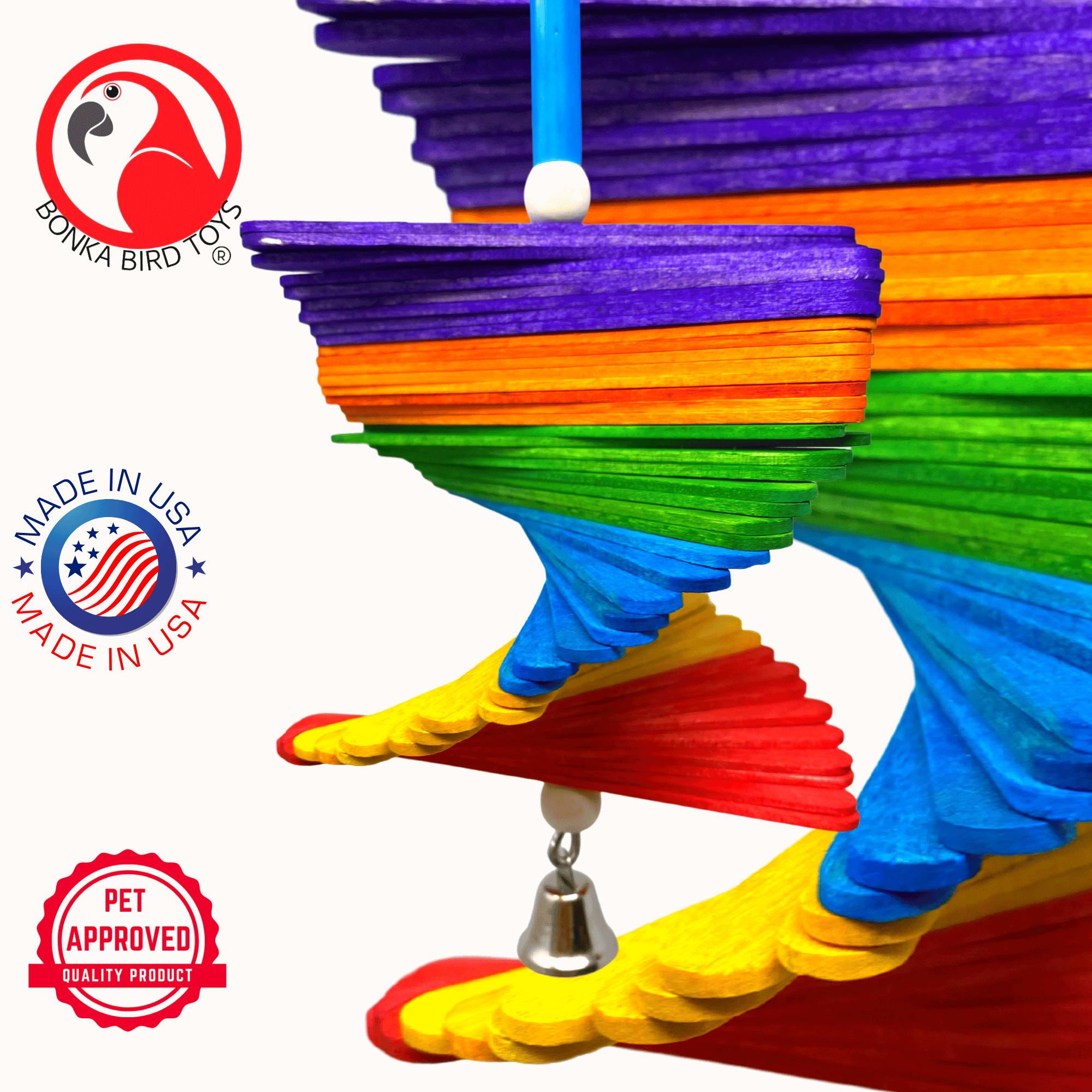 2908 Mini Rainbow Sticks - Bonka Bird Toys