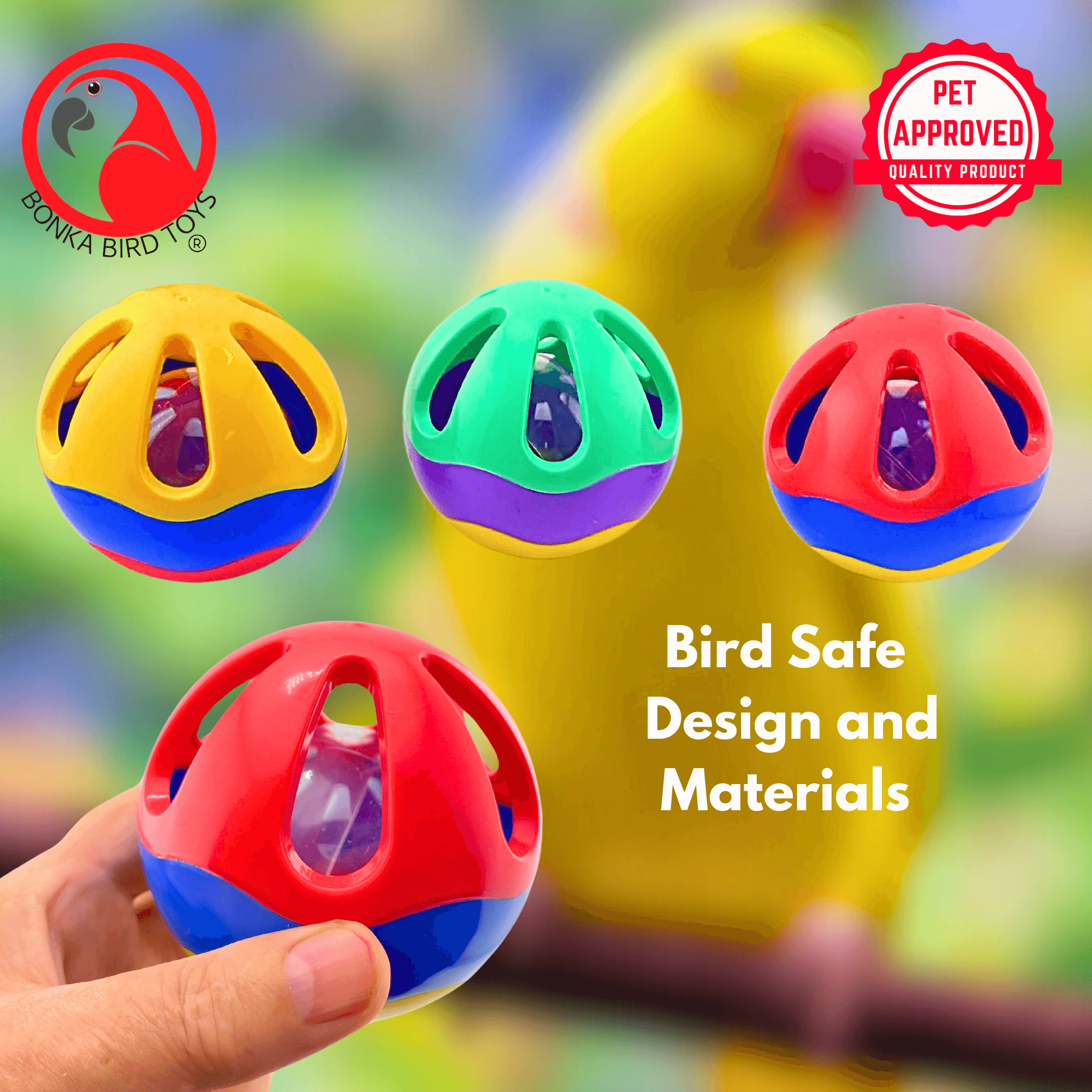 1187 Roll-A-Treat 4" Foraging Ball - Bonka Bird Toys