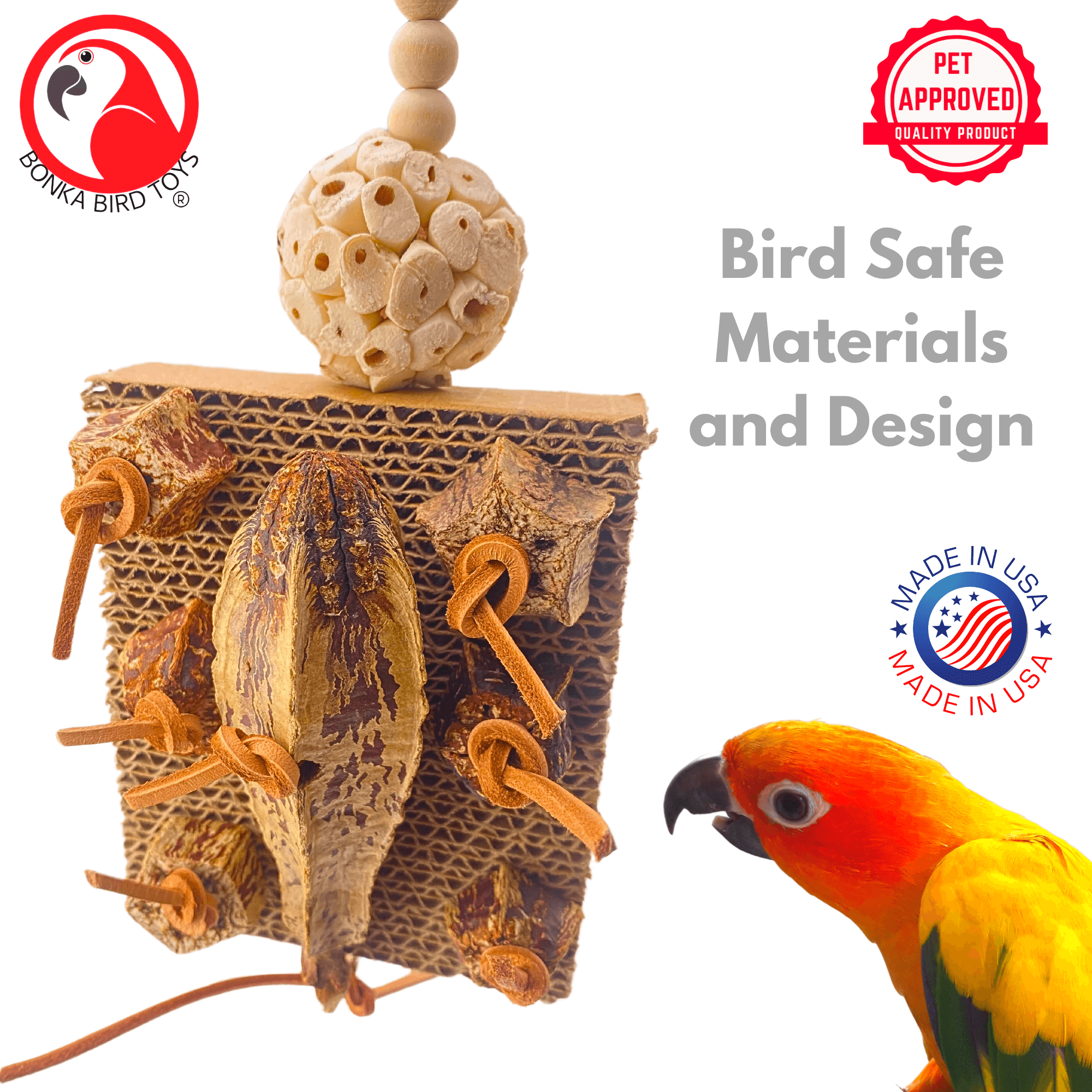 1427 Mahogany Forage Block - Bonka Bird Toys