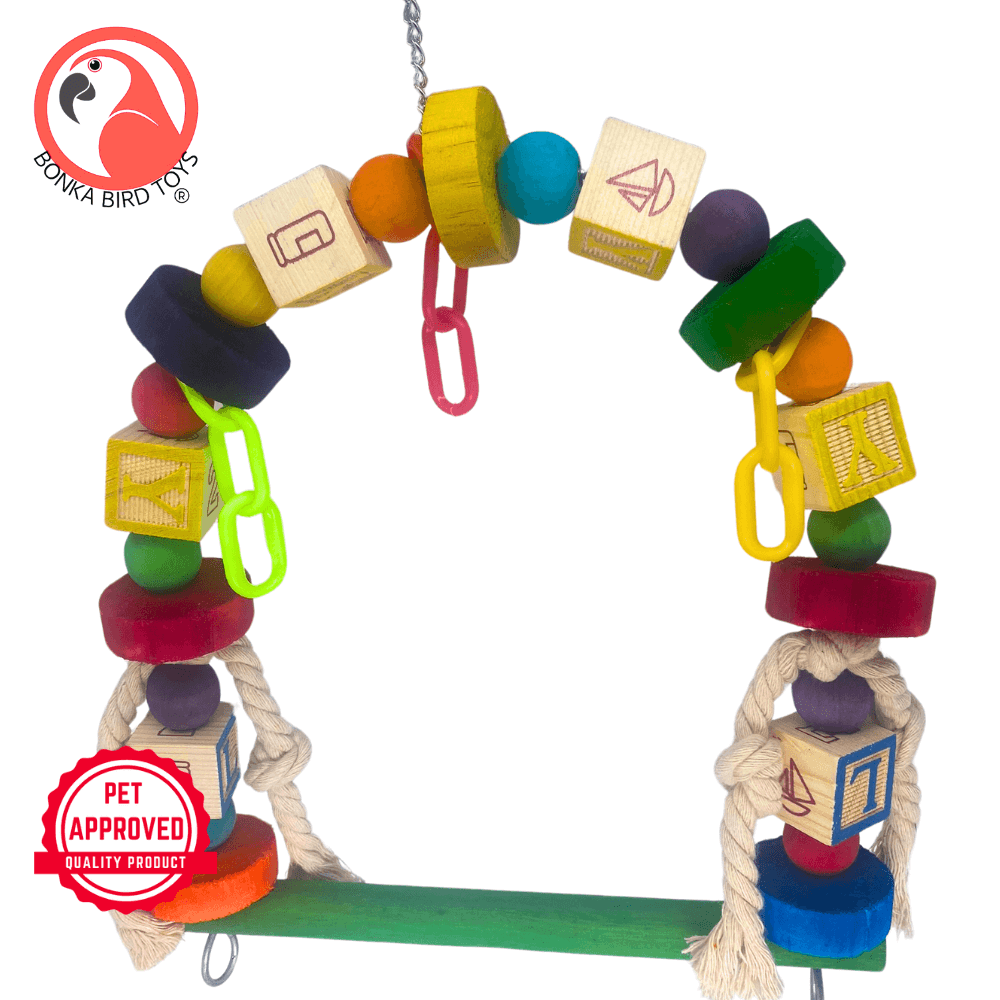 1060 Rainbow Chain Swing - Bonka Bird Toys
