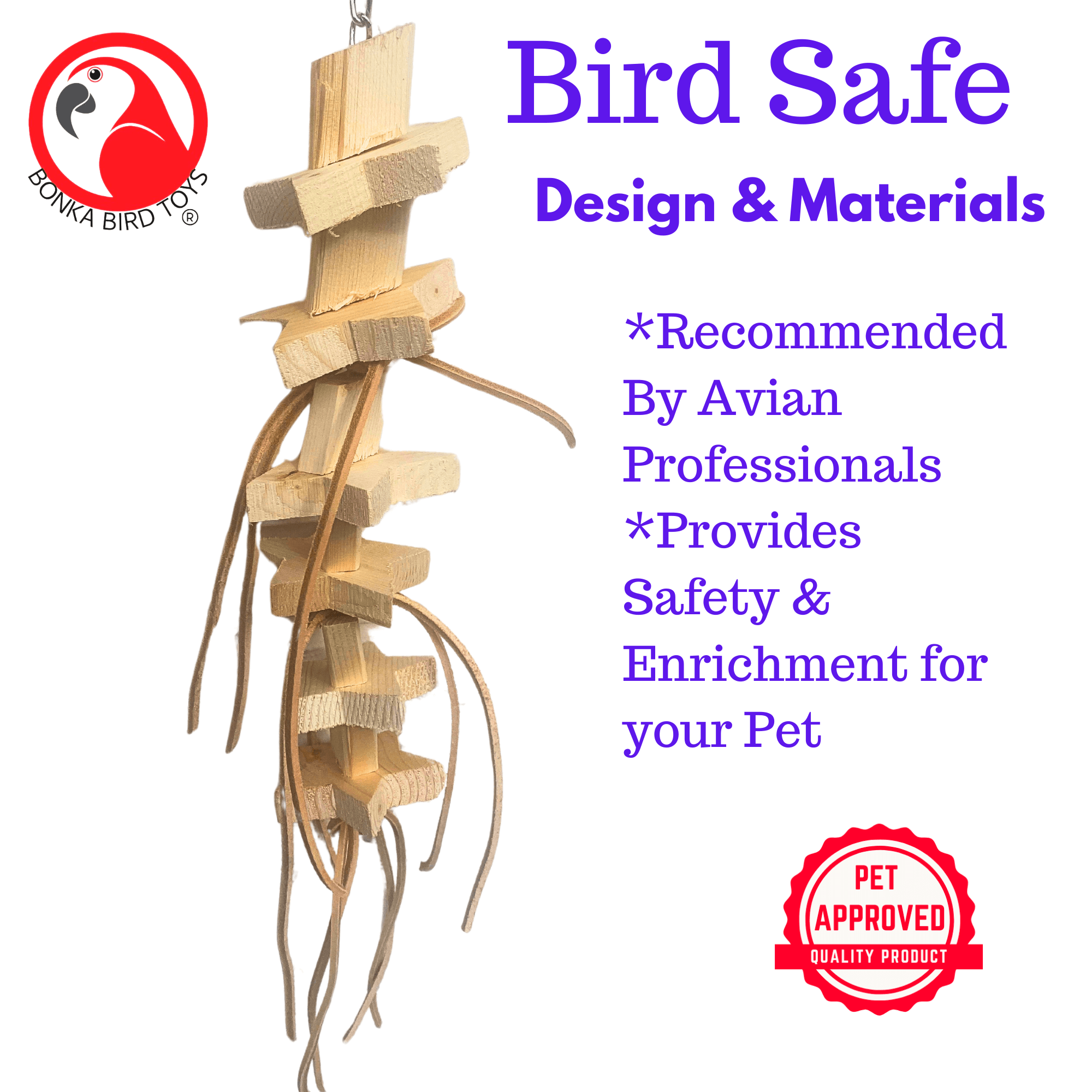 1516 Natural Chunky Star - Bonka Bird Toys