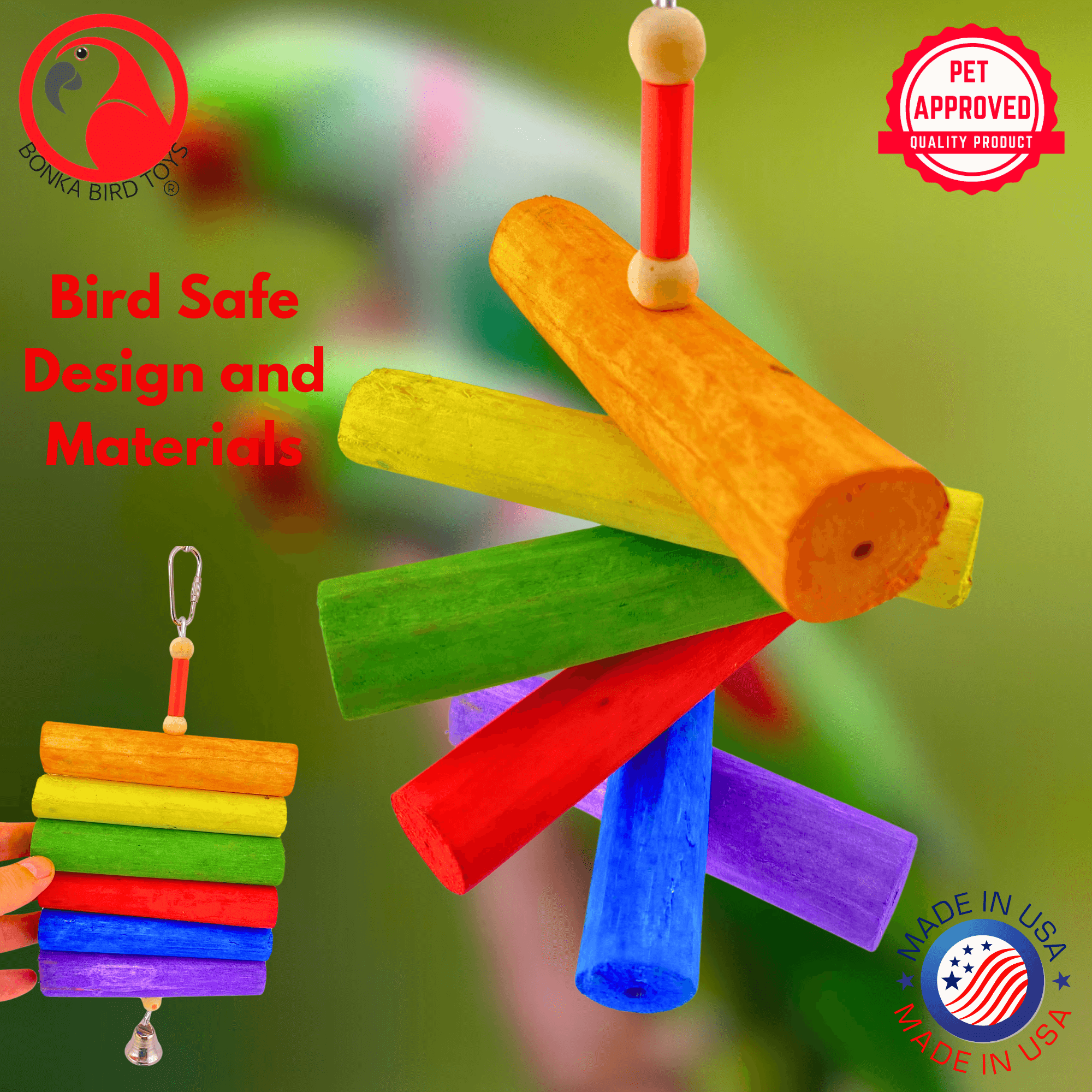 2036 Rainbow Sola - Bonka Bird Toys