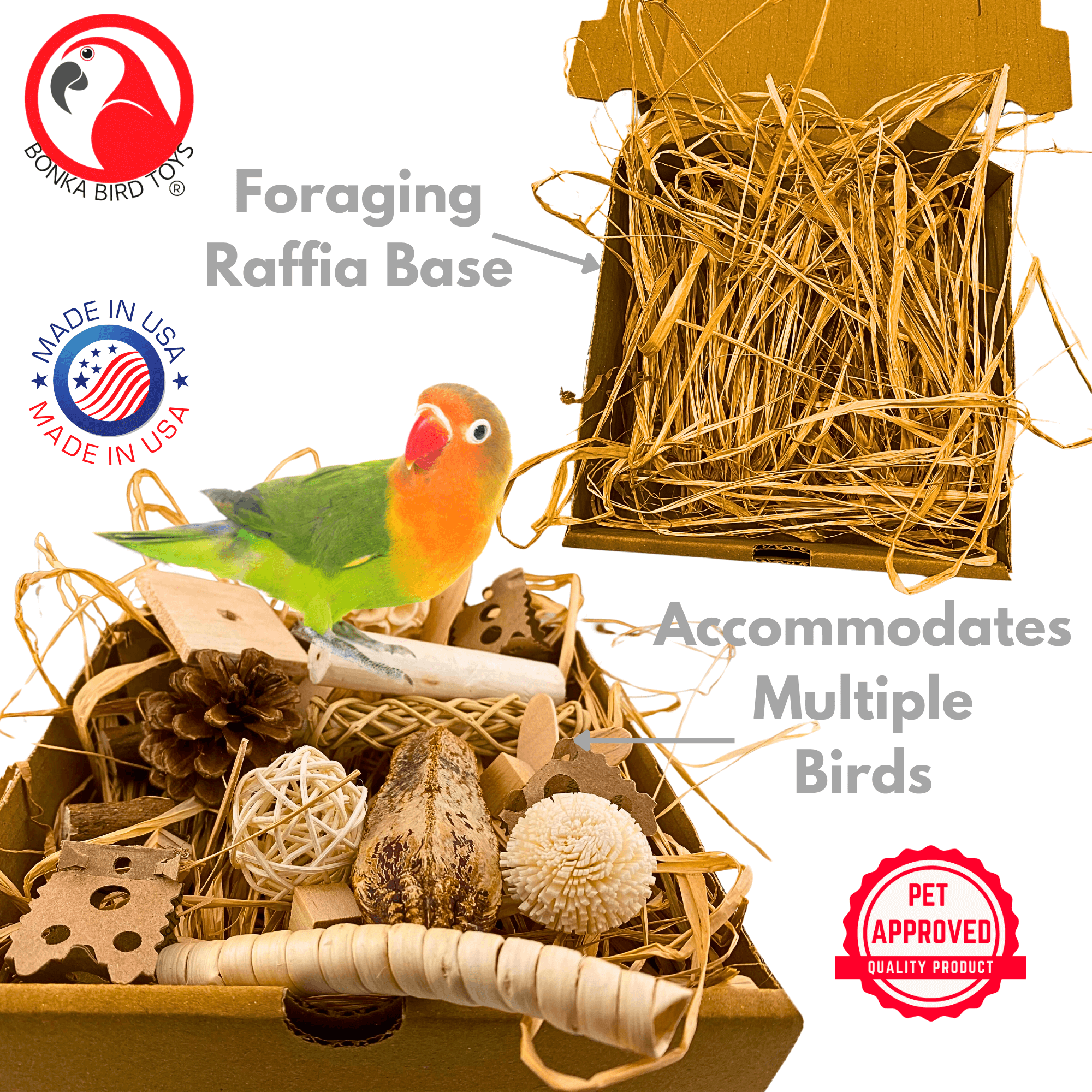 2028 Natural Foraging Bonka Box - Bonka Bird Toys