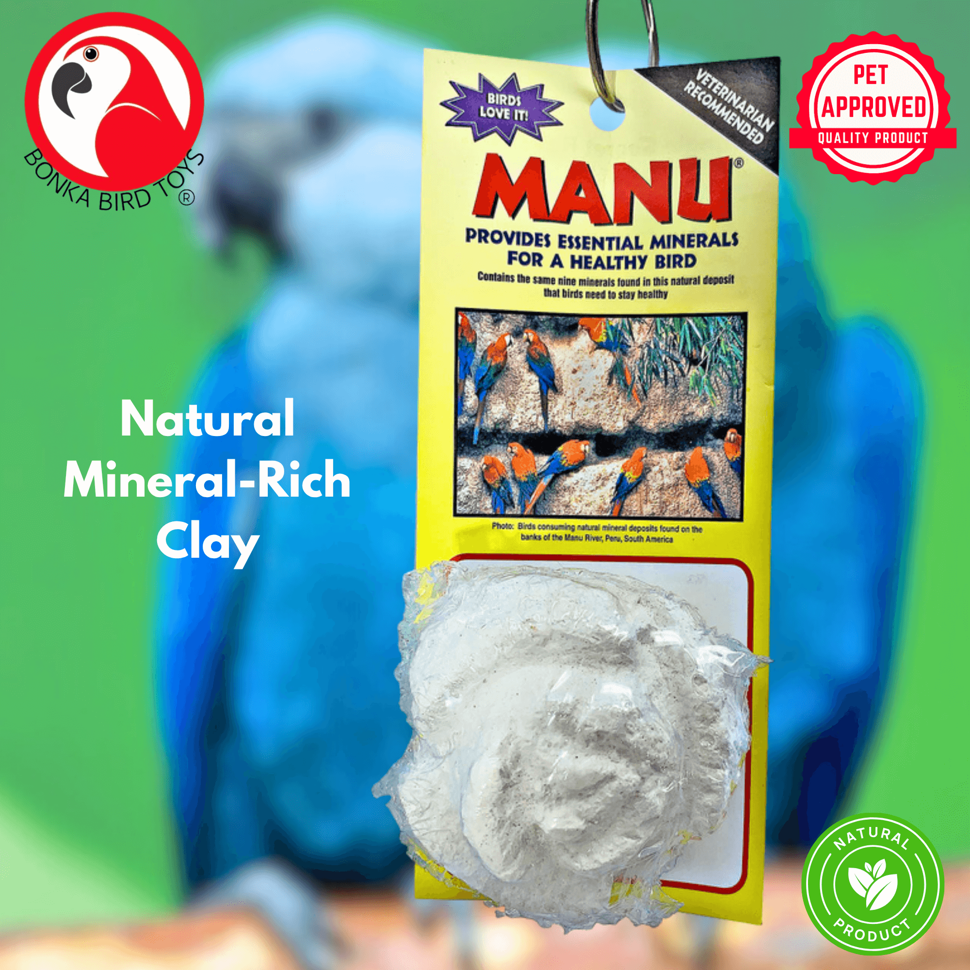 3244 Small Manu Rose White - Bonka Bird Toys