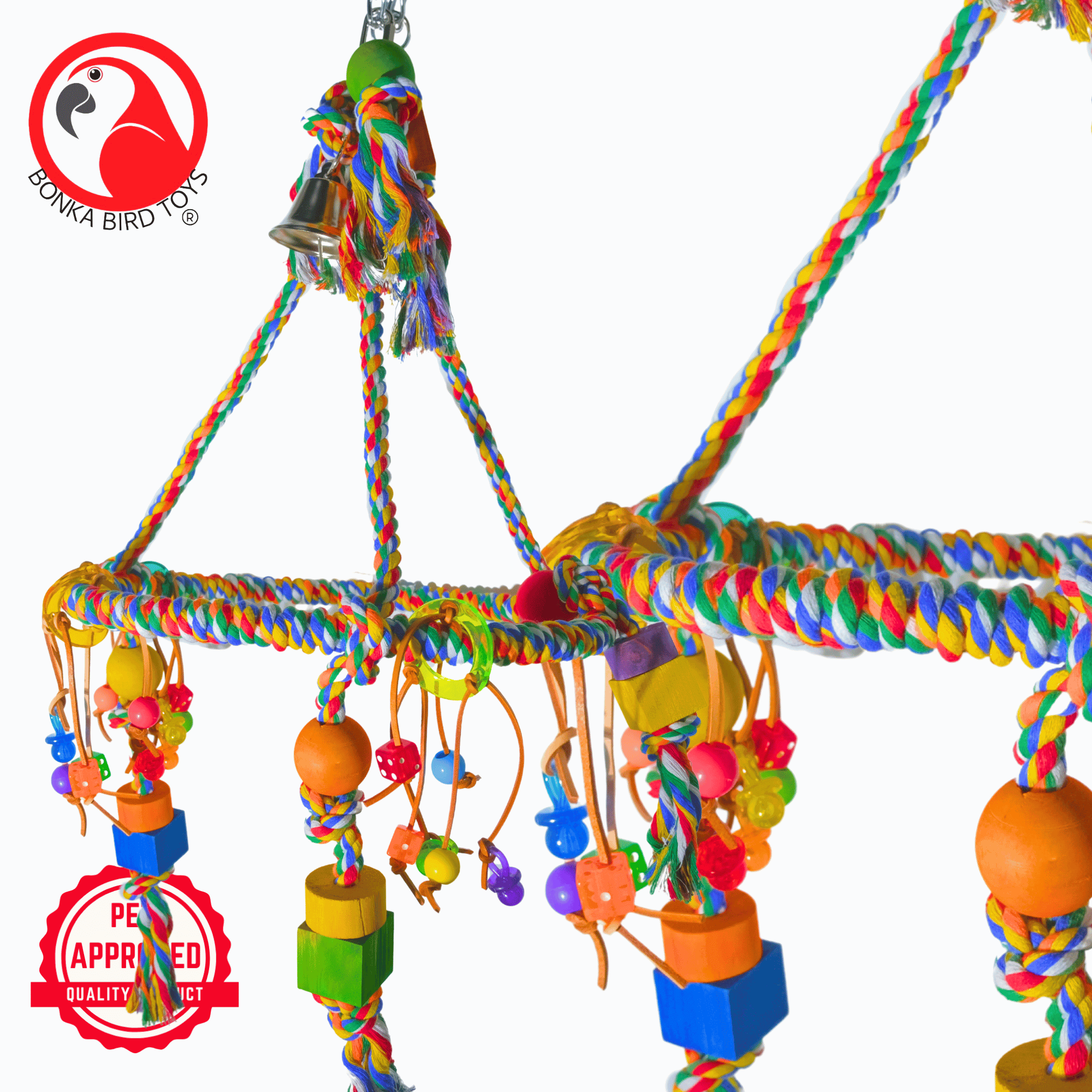 1111 Huge Pyramid Rope Swing - Bonka Bird Toys
