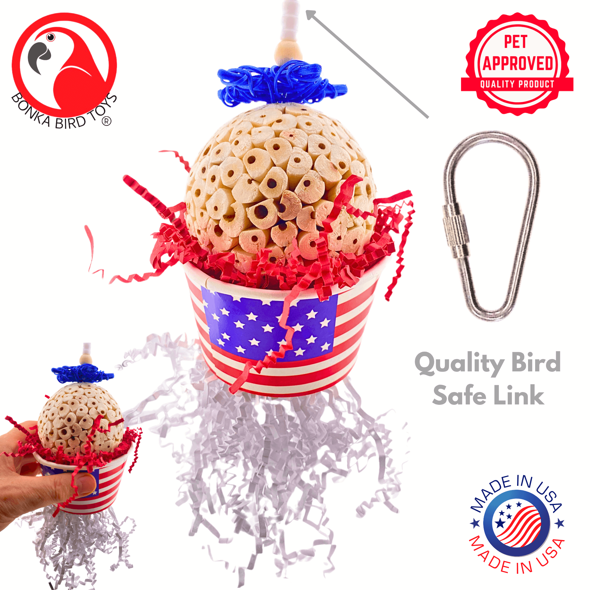 2767 Star Spangled Sola USA - Bonka Bird Toys