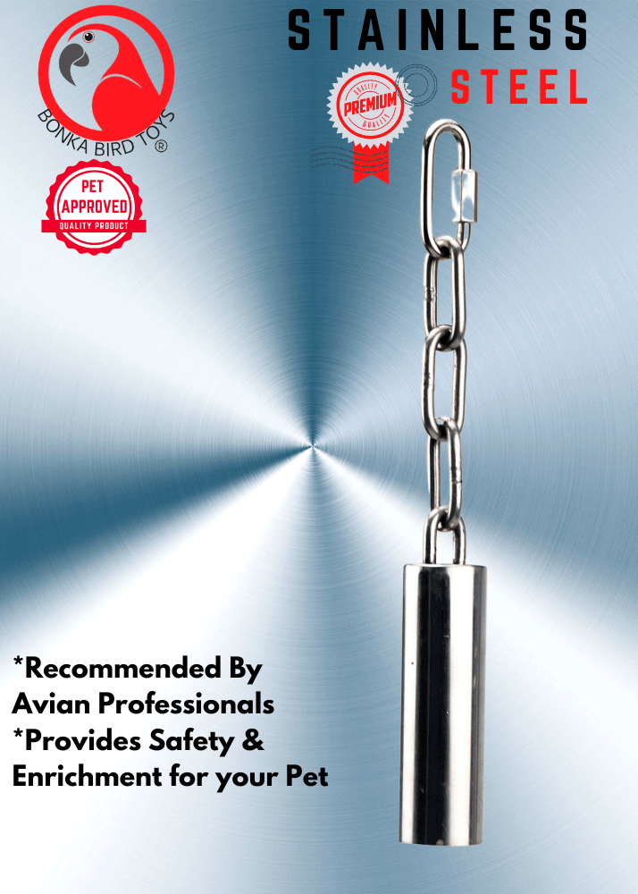 1642 Small Stainless Steel Pipe Bell - Bonka Bird Toys