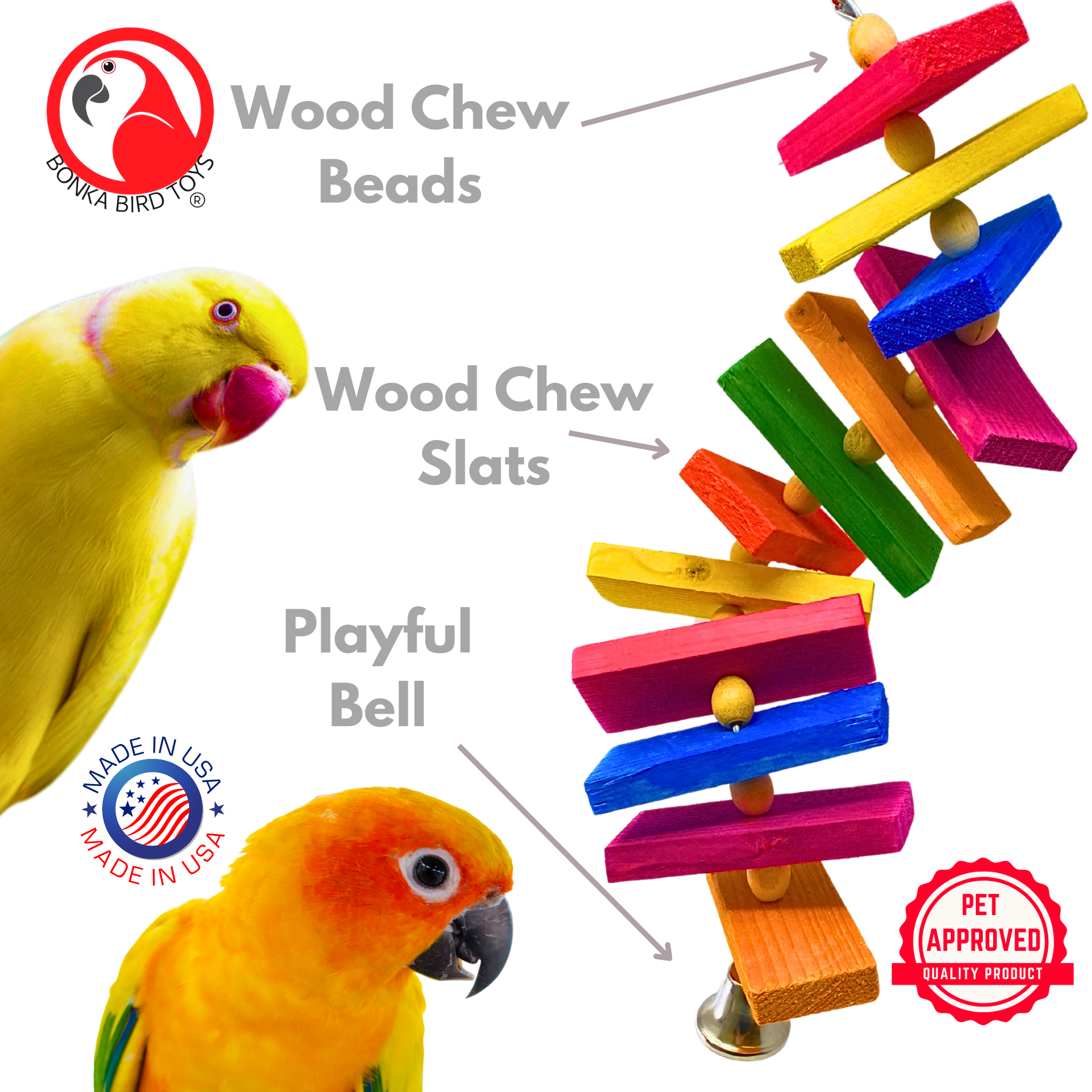 2335 Large Slat Chewer - Bonka Bird Toys