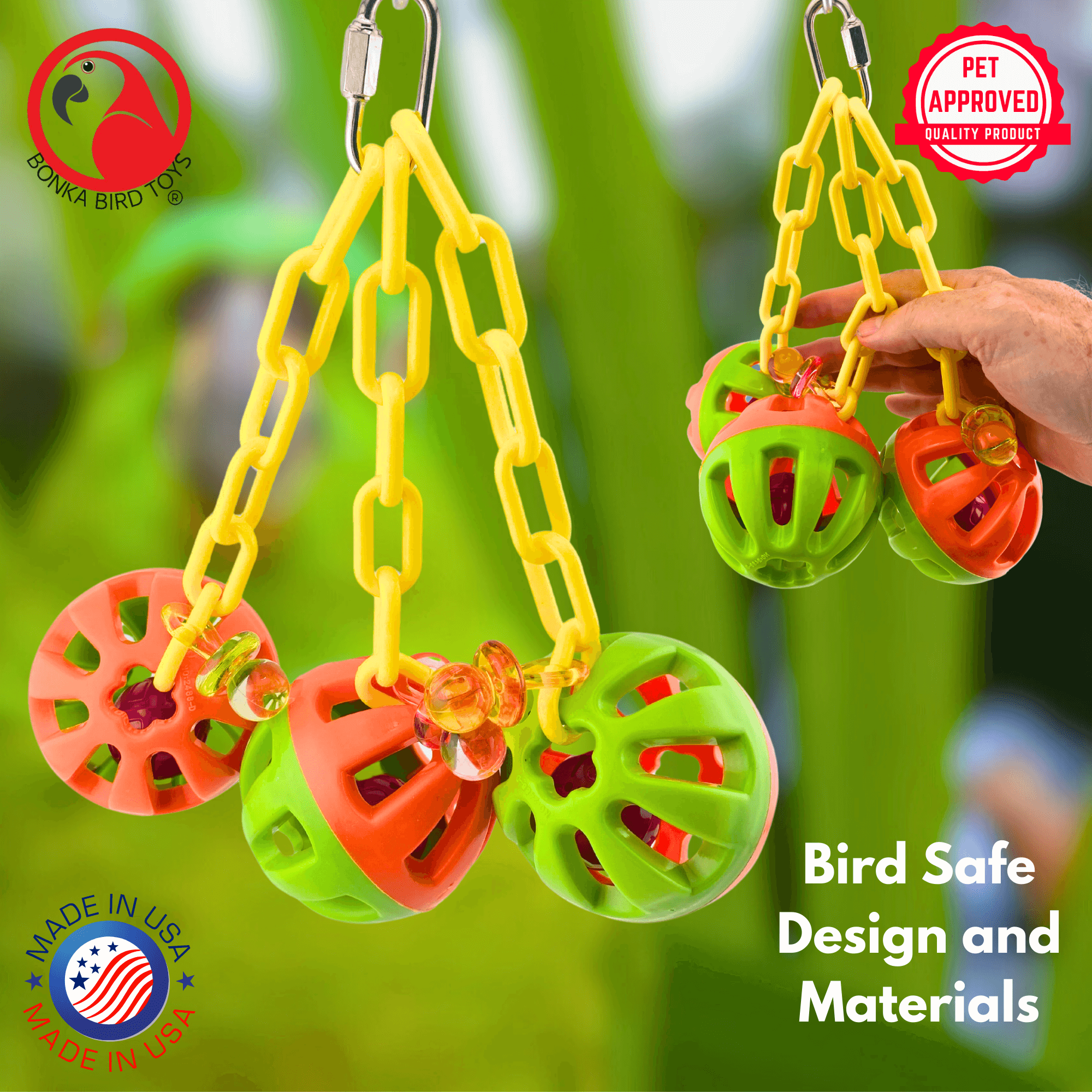 1273 Tri-Chain Ball - Bonka Bird Toys