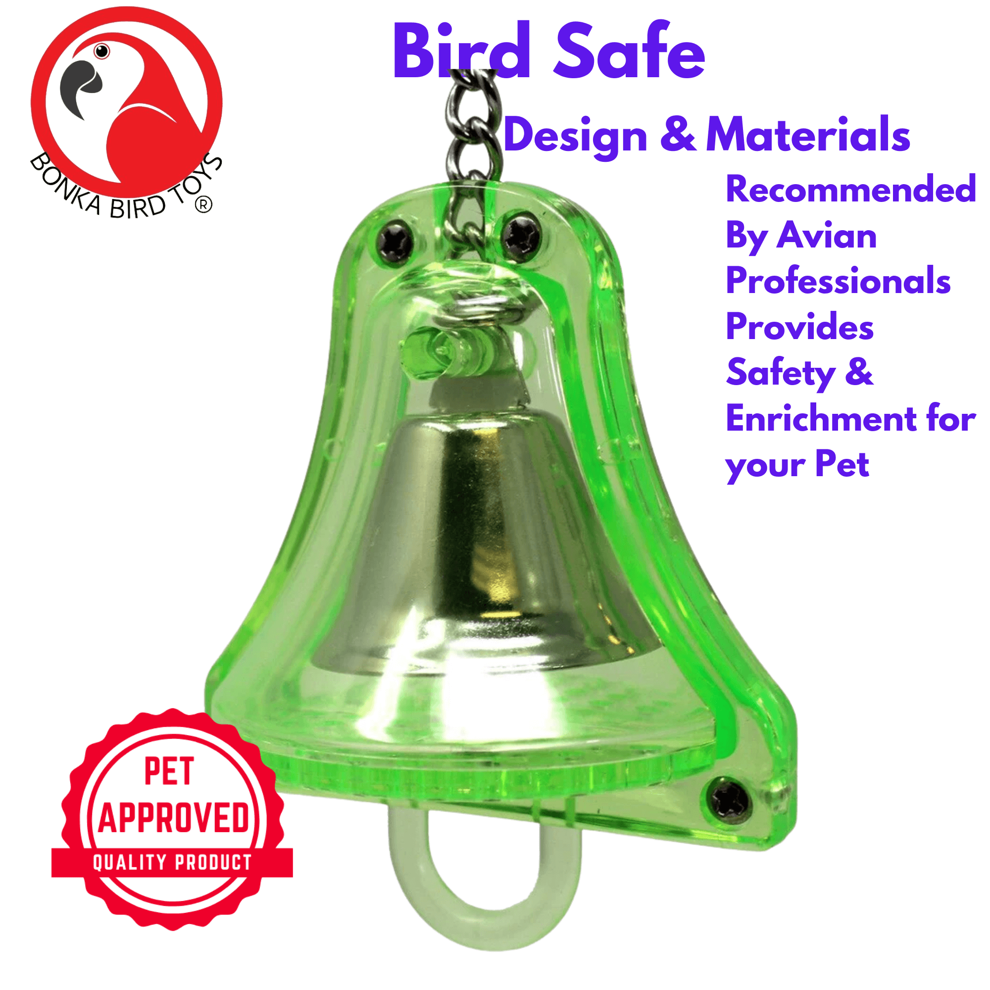 60017 Large Bullet Proof Bell - Bonka Bird Toys