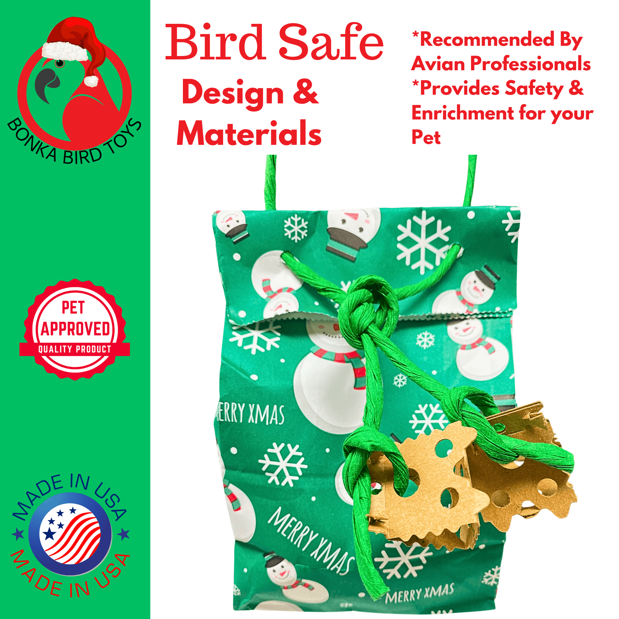 2754 Christmas Snowman Treat Bag - Bonka Bird Toys
