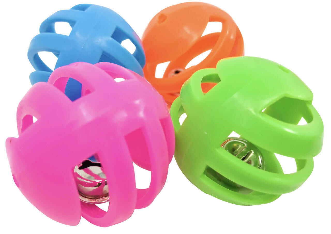 1409 Pk4 Foraging Bell Ball Foot Toys BOGO BUNDLE BUY ONE GET ONE FREE! - Bonka Bird Toys