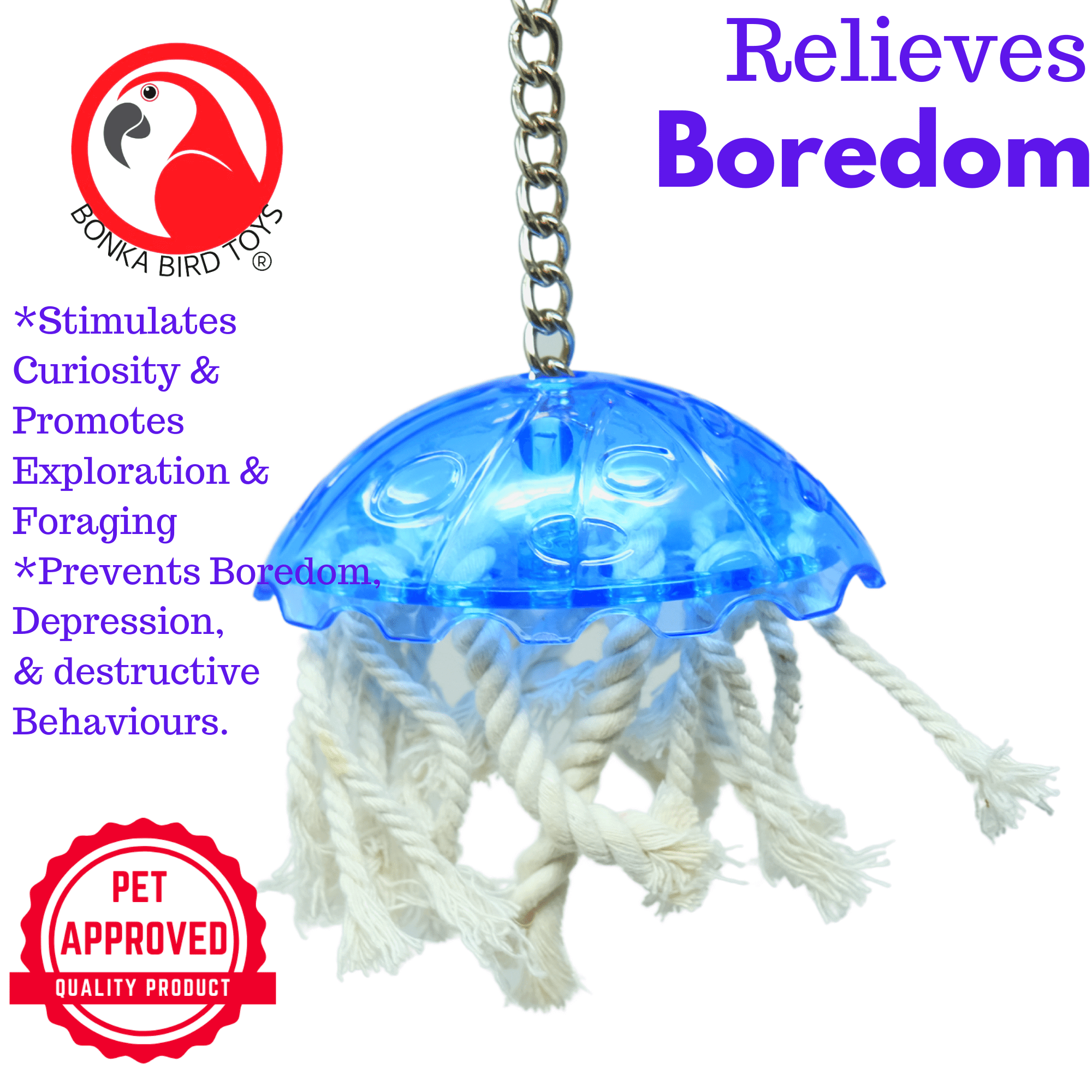 0042 Small Jellyfish - Bonka Bird Toys