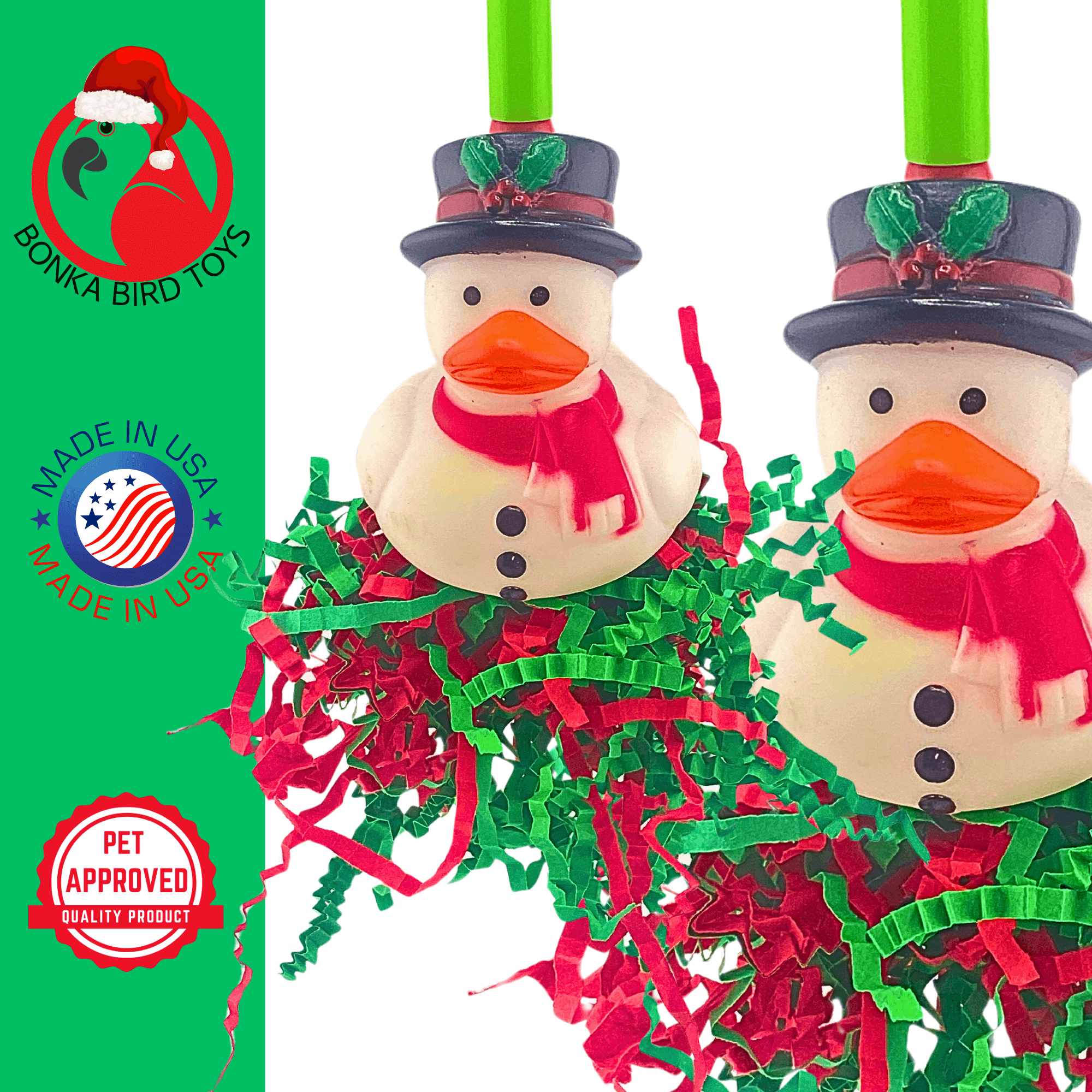 2730 Christmas Snowman Duck - Bonka Bird Toys