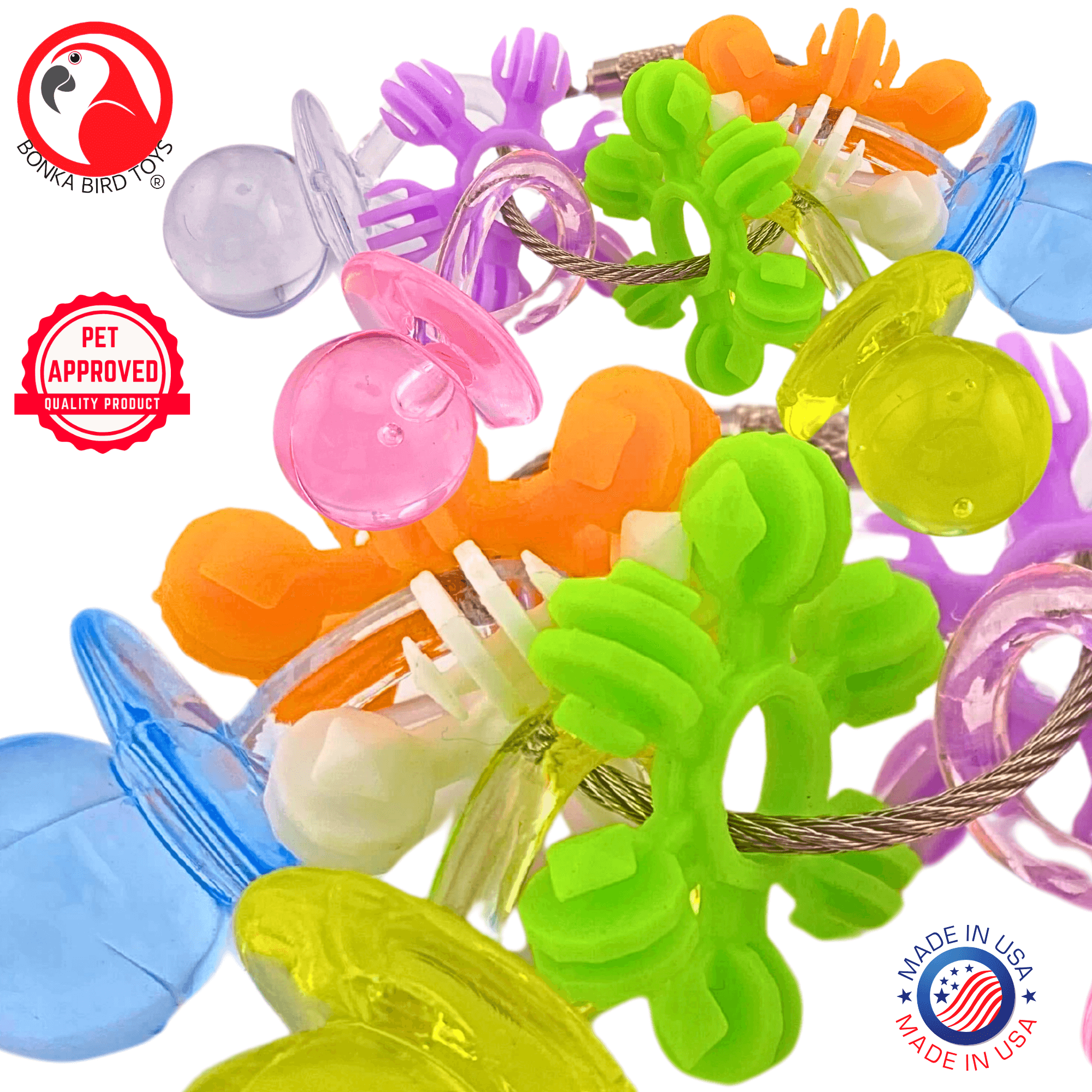 3775 Stainless Steel Paci Foot Toy - Bonka Bird Toys