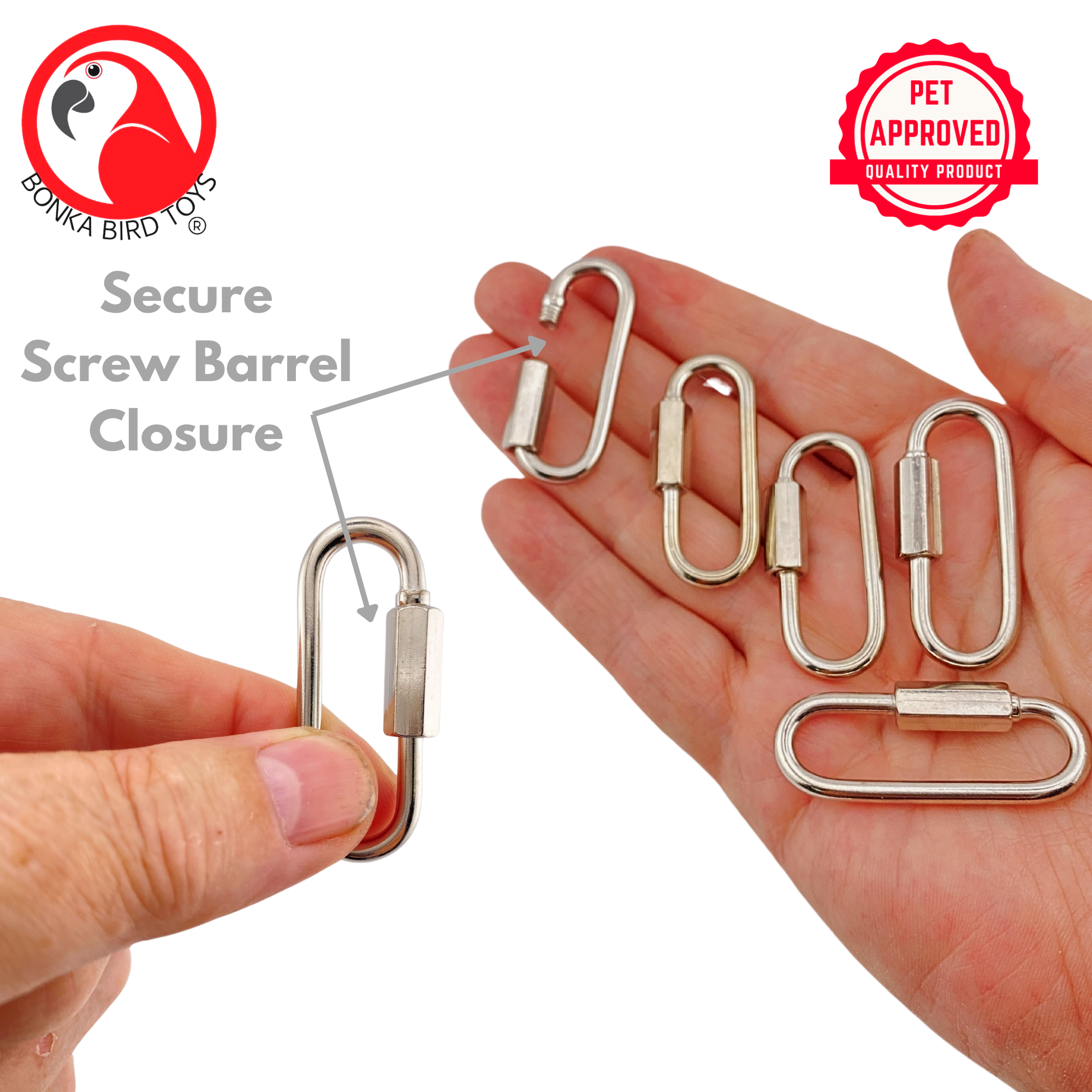 2171 Pk5 Wide Mouth Quick Links - Bonka Bird Toys