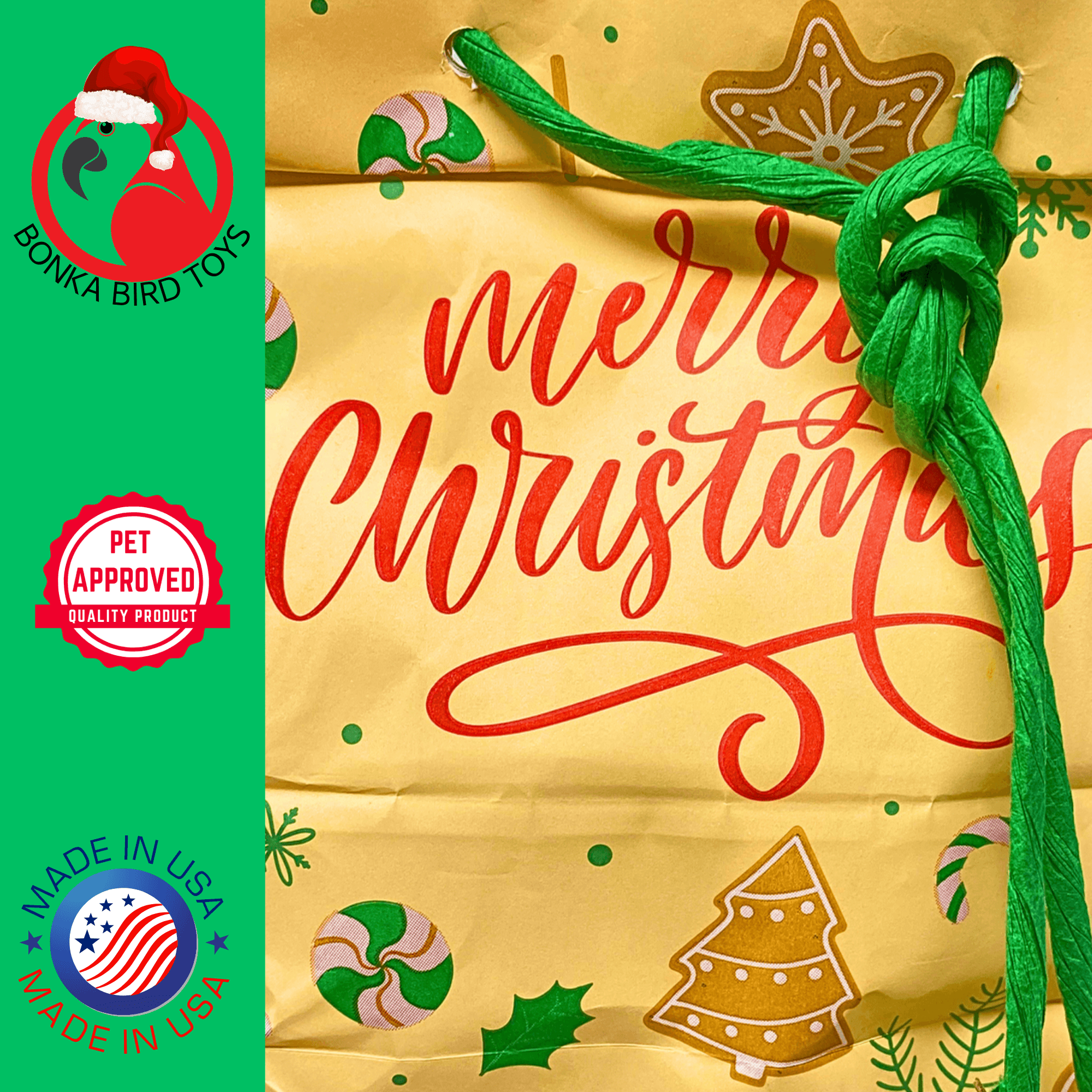 2752 Merry Christmas Treat Bag - Bonka Bird Toys