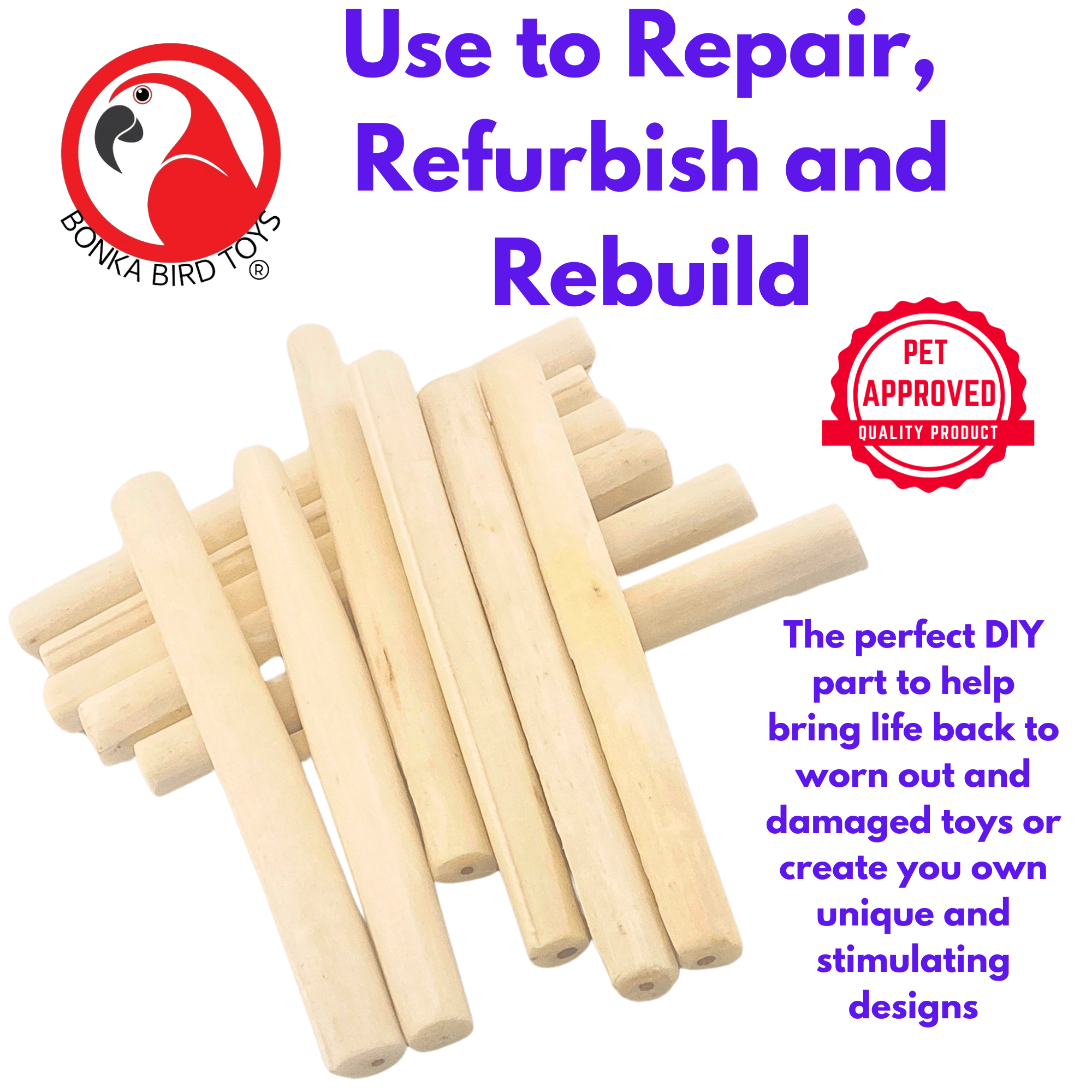 2637 Pk12 Thin Natural Sola Sticks - Bonka Bird Toys