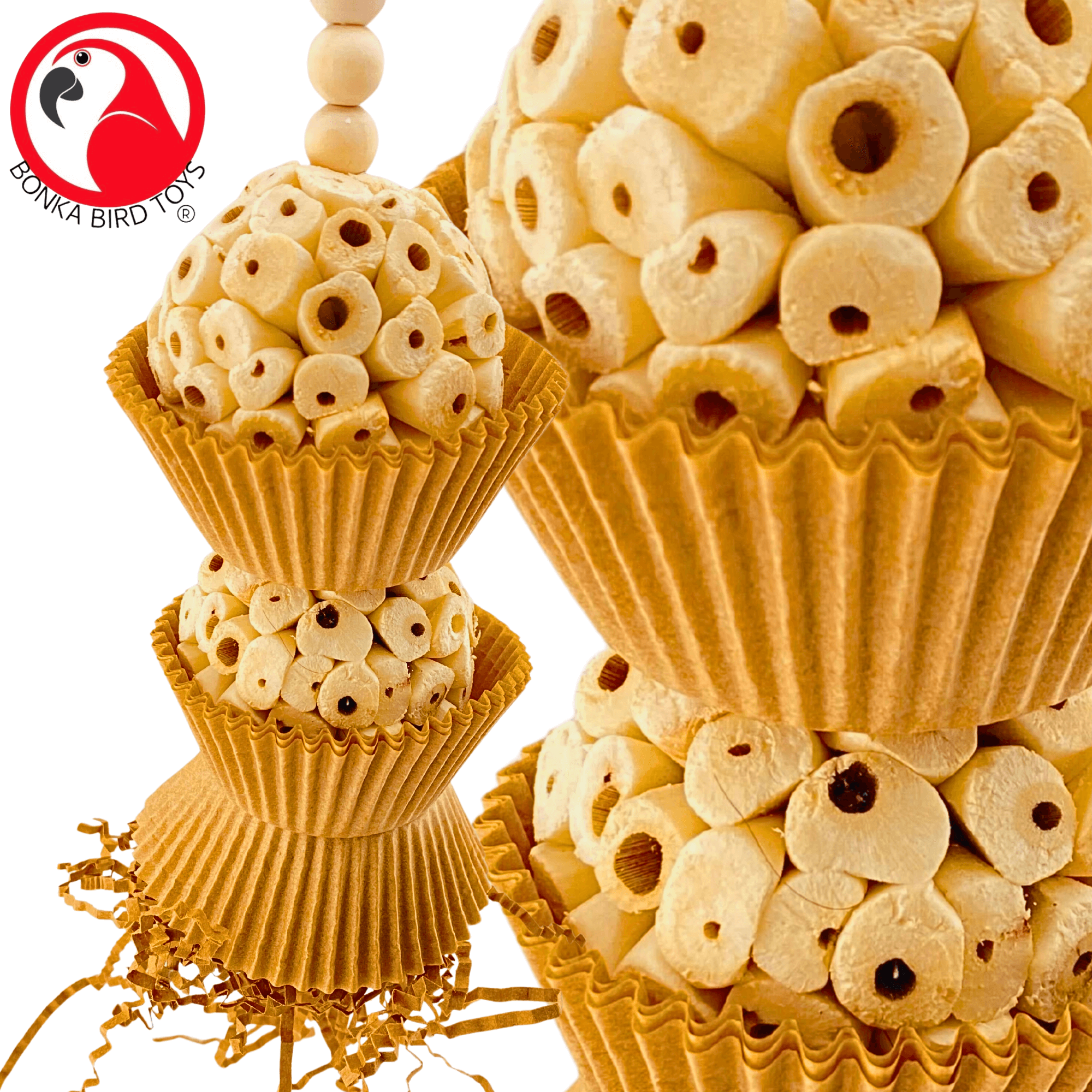 1932N Natural Two Cake - Bonka Bird Toys