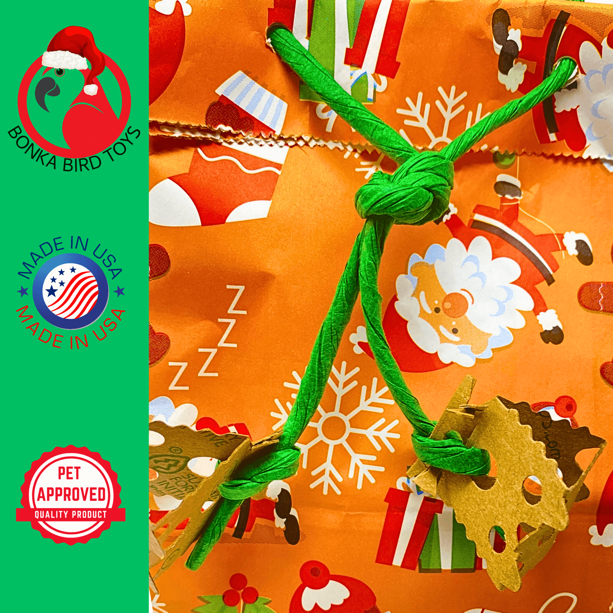 2751 Christmas Ginger Bread Treat Bag - Bonka Bird Toys