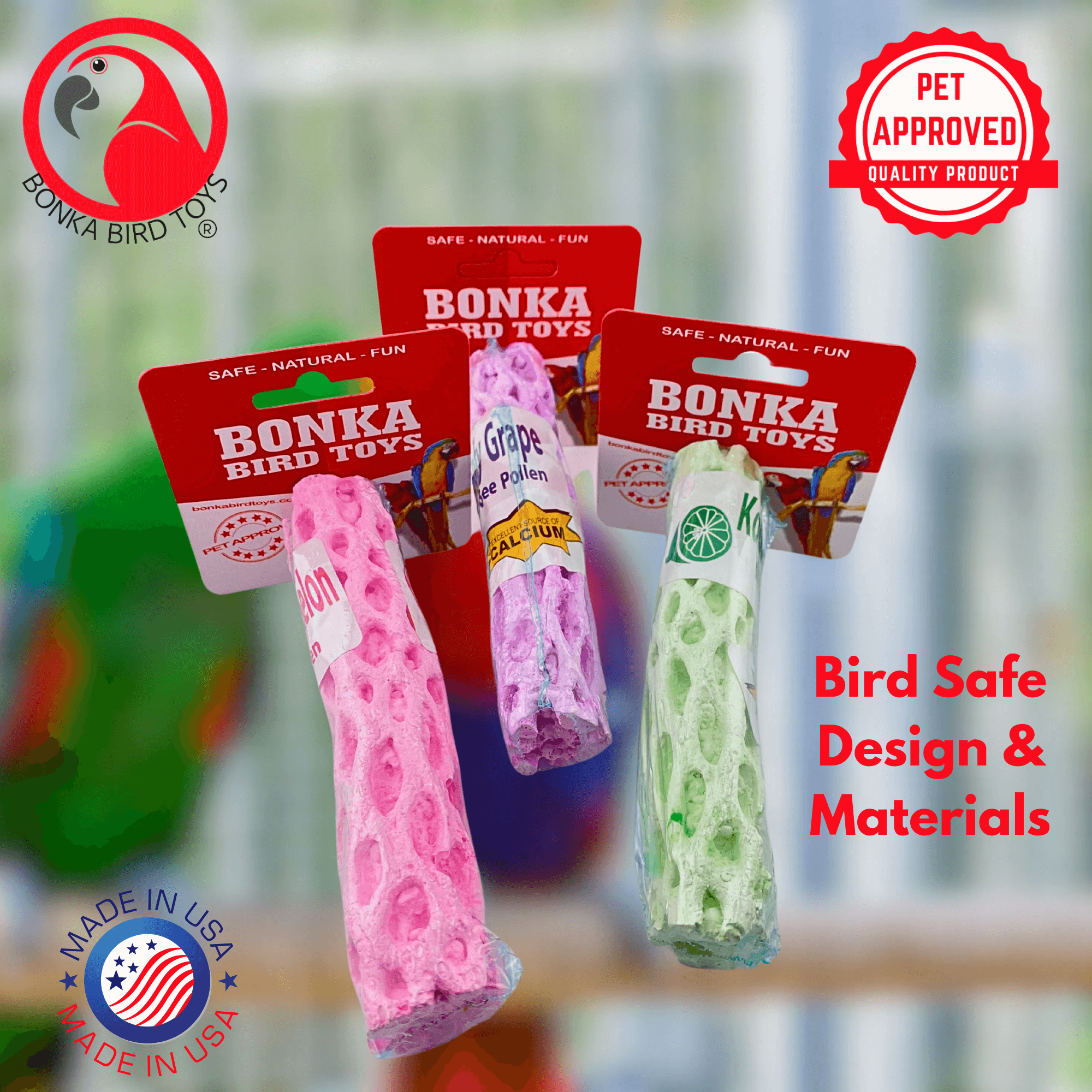 1437 Bee Pollen Calcium Perch - Bonka Bird Toys