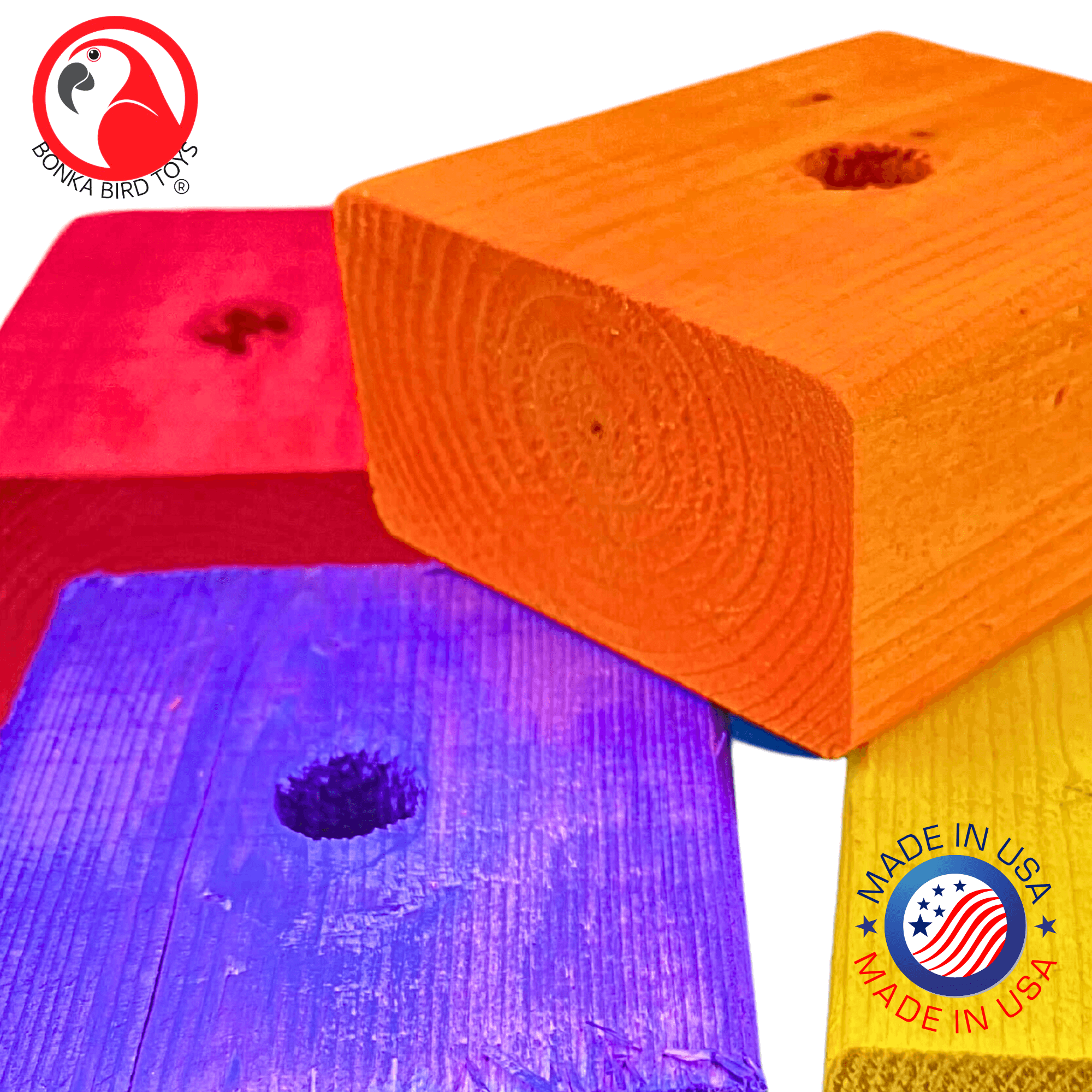 1172 Pk6 Jumbo Color Blocks - Bonka Bird Toys